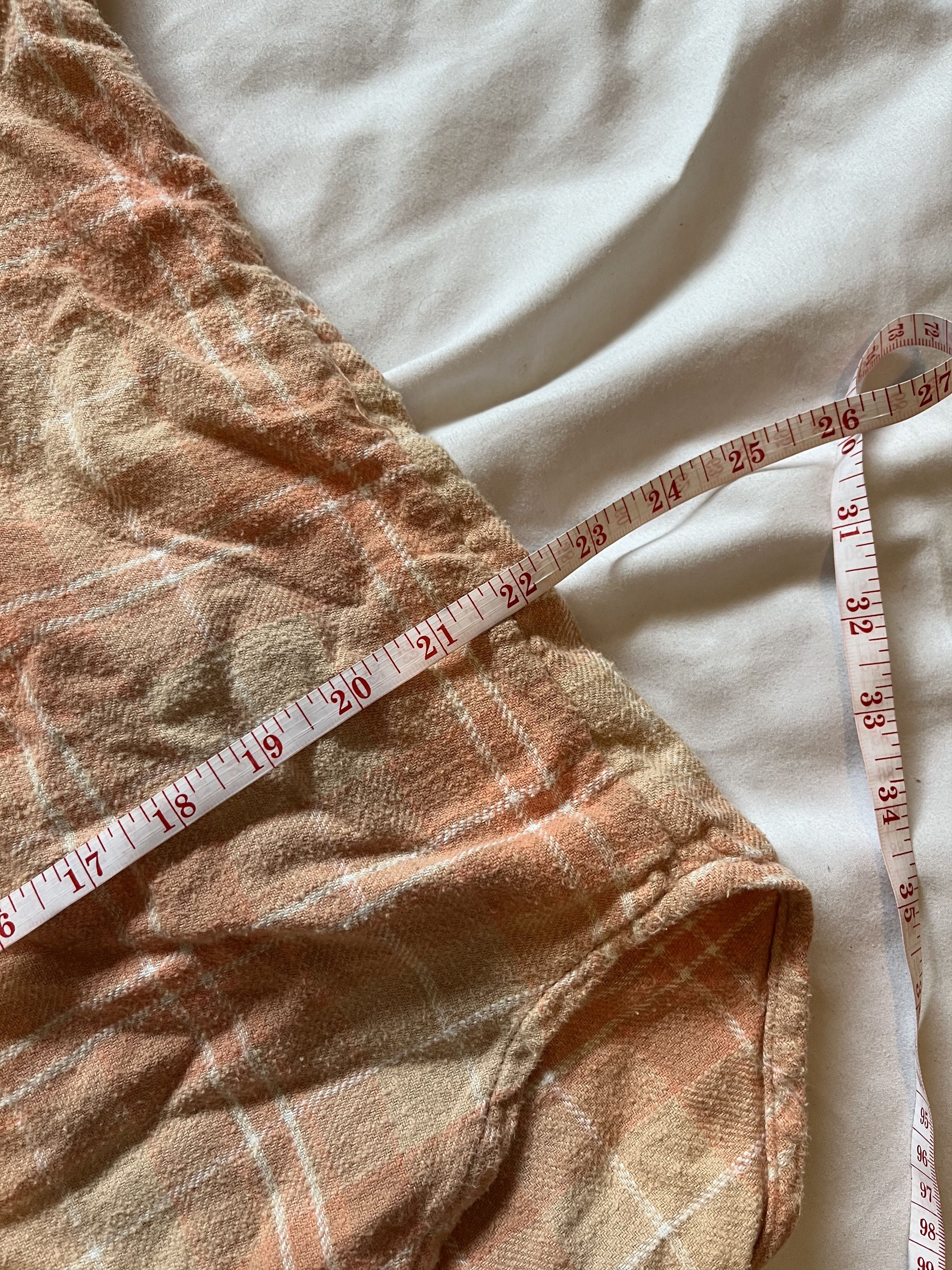American Eagle Outfitters American Eagle Orange and White Flannel Shirt Size M / US 6-8 / IT 42-44 - 5 Thumbnail