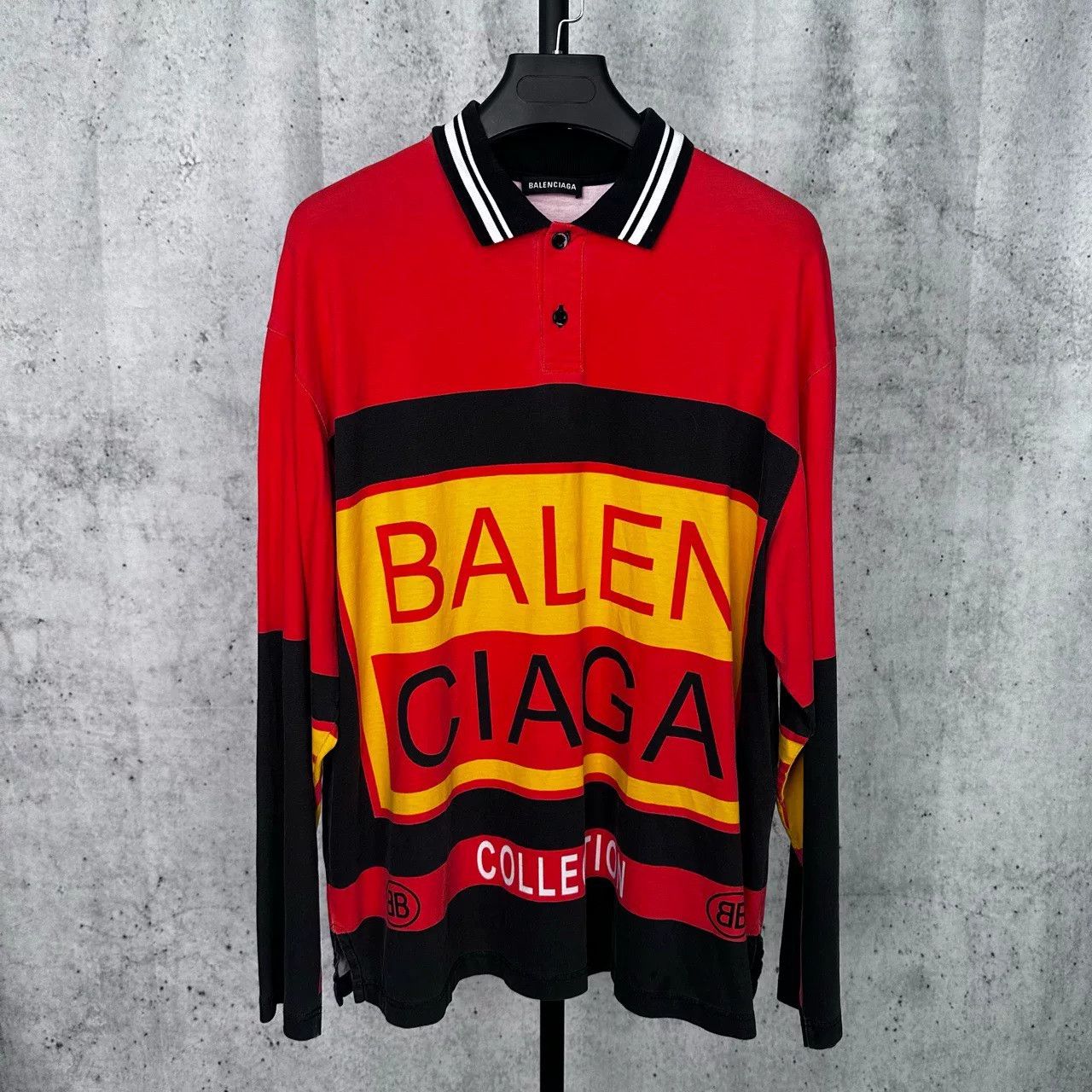 Balenciaga Balenciaga Colorblock Logo Print Longsleeve Size US M / EU 48-50 / 2 - 1 Thumbnail