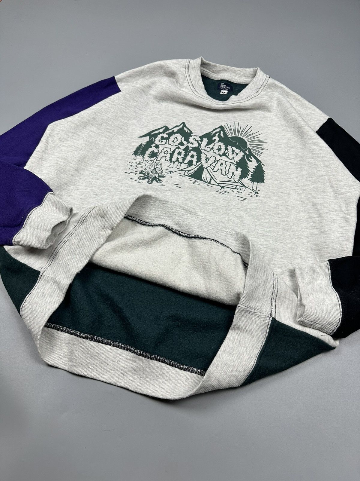 go slow caravan Vintage Go Slow Caravan Multi Colour Sweat Shirt Size US XXL / EU 58 / 5 - 6 Thumbnail