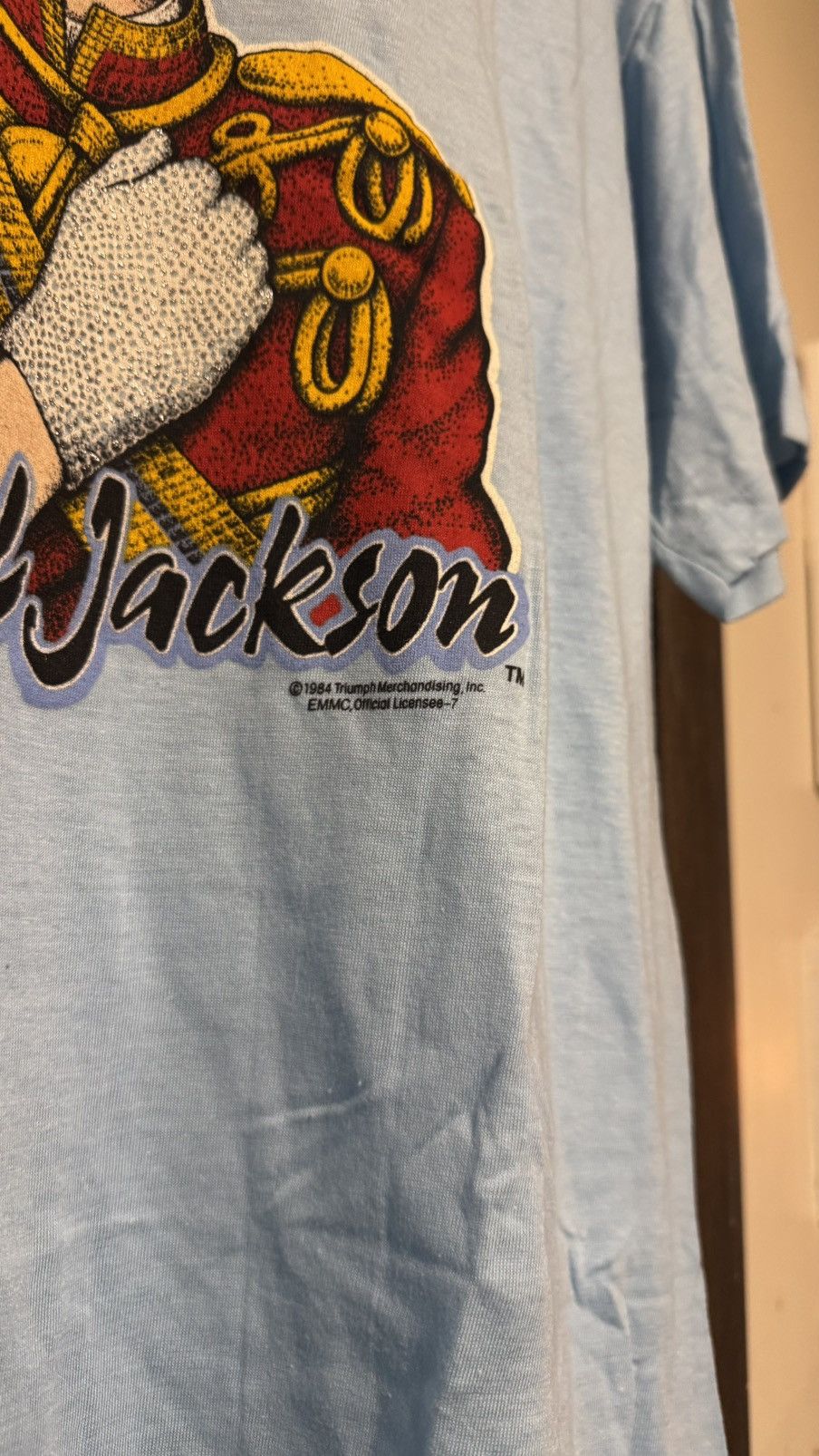 Other Vintage 1984 Michael Jackson Baby Blue Tee Size US XL / EU 56 / 4 - 3 Thumbnail