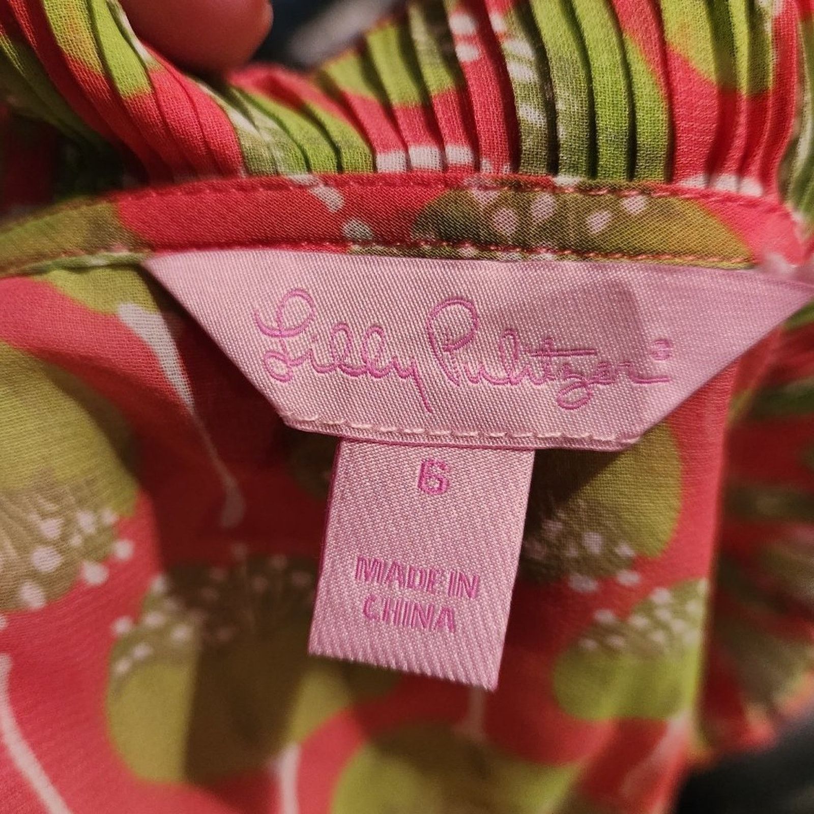 Lilly Pulitzer Lilly Pulitzer "Driscoll" Chiffon Wrap Dress - Worn Once Size M / US 6-8 / IT 42-44 - 6 Thumbnail