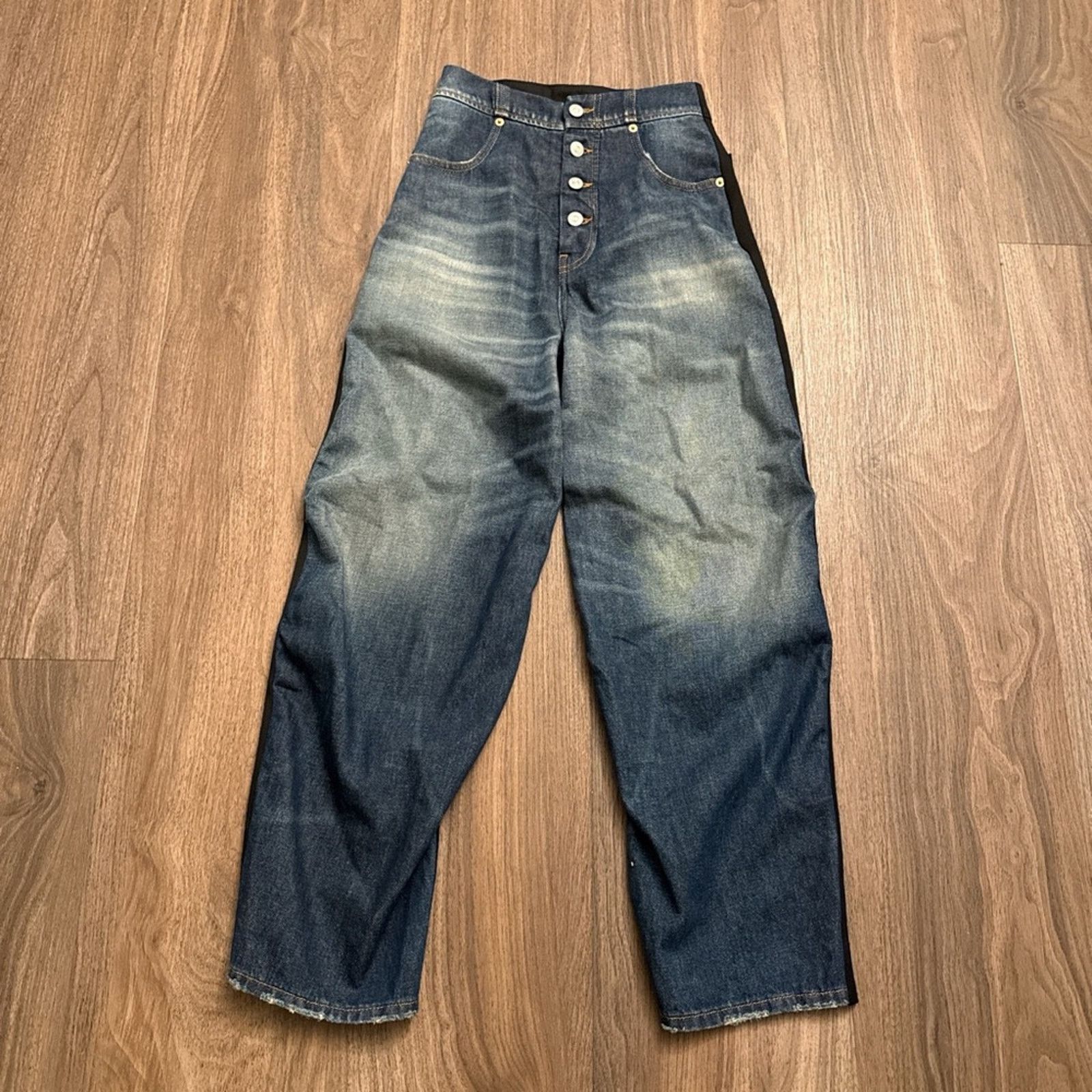 Maison Margiela Maison margiela split denim high waisted barrel jeans xs Size 25" / US 0 / IT 36 - 3 Thumbnail