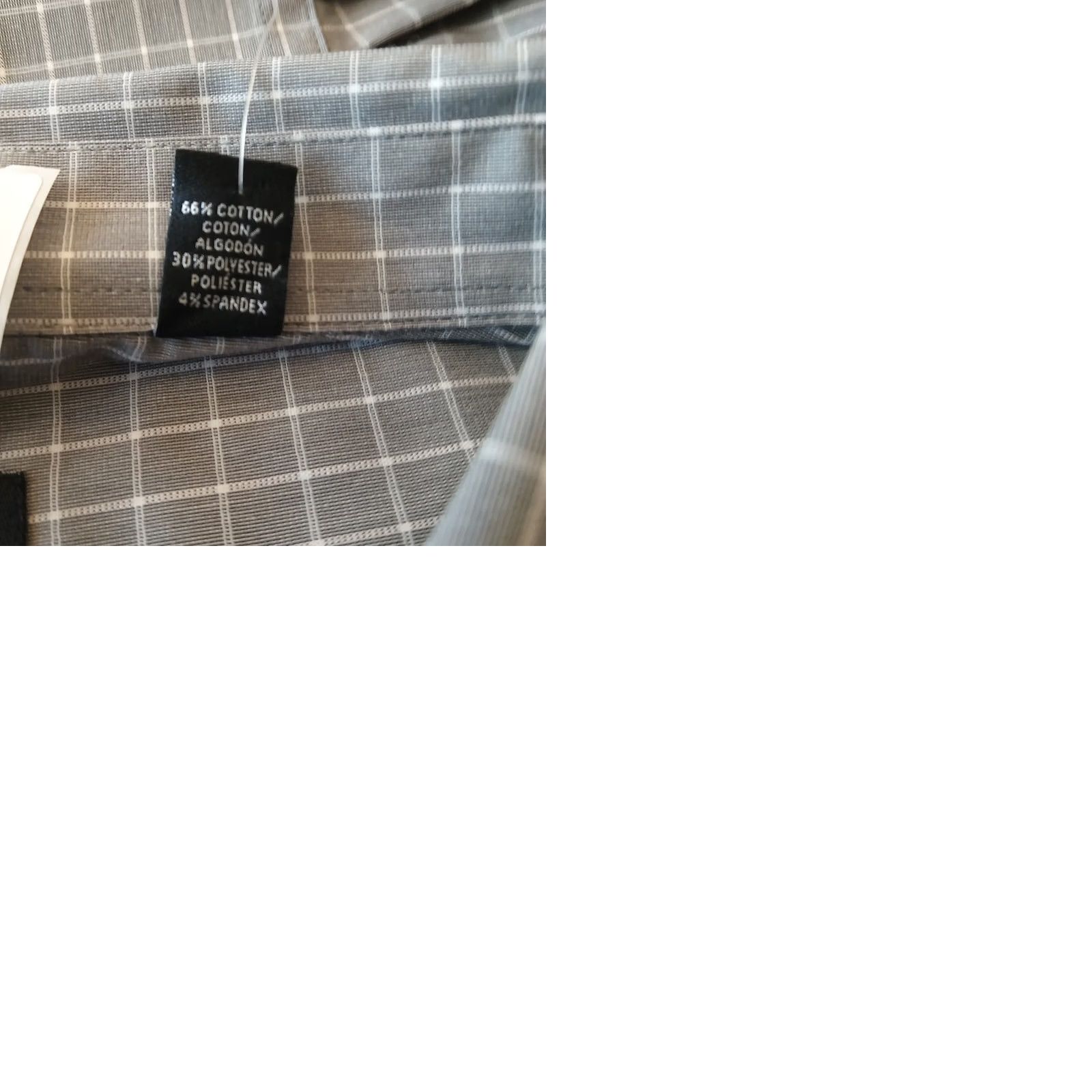 Van Heusen Van Heusen Shirt Mens 2XL Gray Check Long Sleeve Button-Up Cotton Blend Regular Size US XXL / EU 58 / 5 - 9 Thumbnail