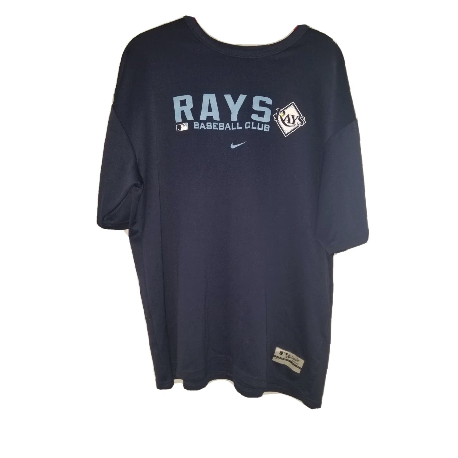 Nike Nike Tampa Bay Rays Navy T-Shirt Authentic Collection Men's L Performance Shirt Activewear Baseball Size US L / EU 52-54 / 3 - 2 Thumbnail