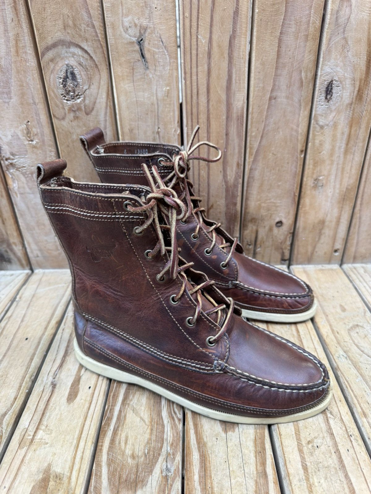 Red Wing Red Wing For J.Crew brown wabasha leather boots US 5 E UK 4 Size US 5 / EU 37 - 16 Thumbnail
