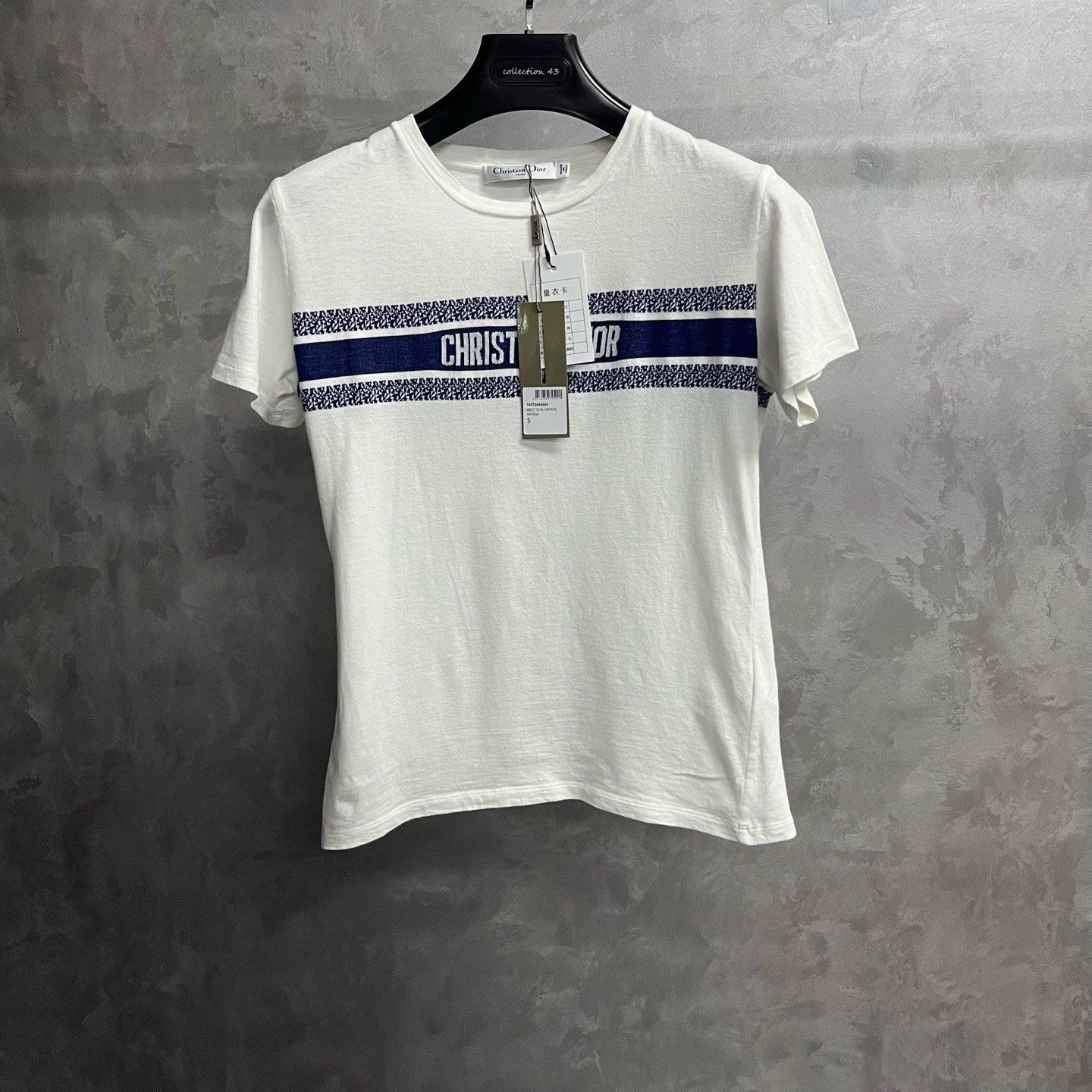 Dior dior white cotton knit logo t-shirt Size US S / EU 44-46 / 1 - 1 Thumbnail