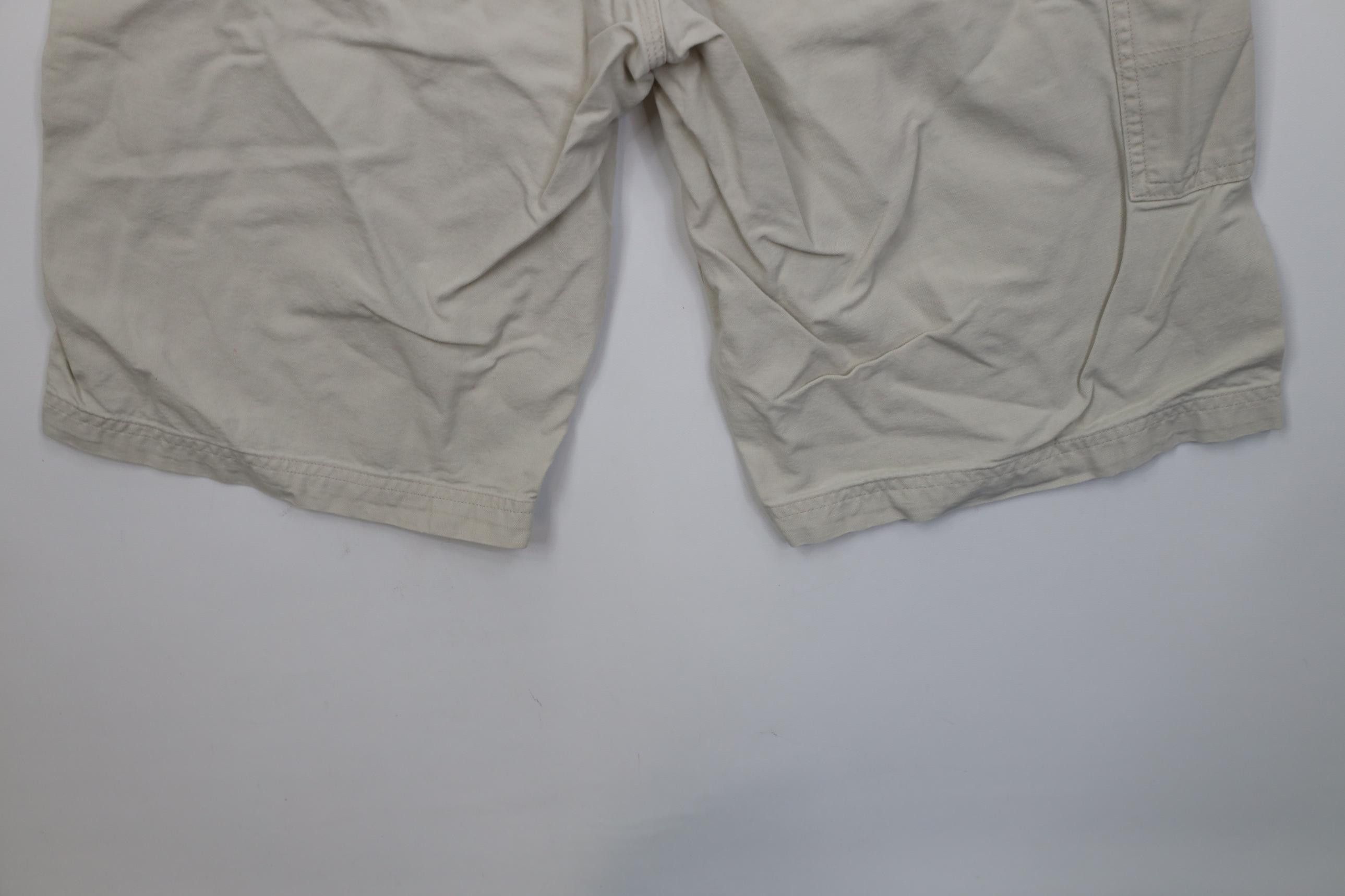 Polo Ralph Lauren Vintage 90s Y2K Ralph Lauren Canvas Dungaree Shorts Stone Size US 30 / EU 46 - 13 Thumbnail