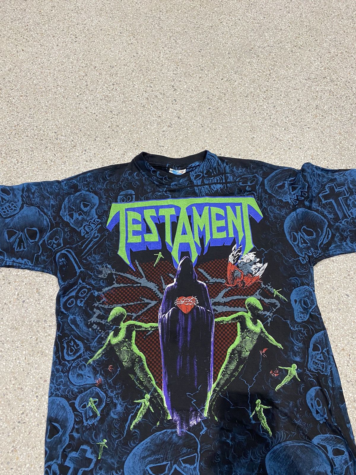 Band Tees × Vintage Vintage Testament Oveprinted Like Kanye Has Tee Size US XL / EU 56 / 4 - 3 Thumbnail