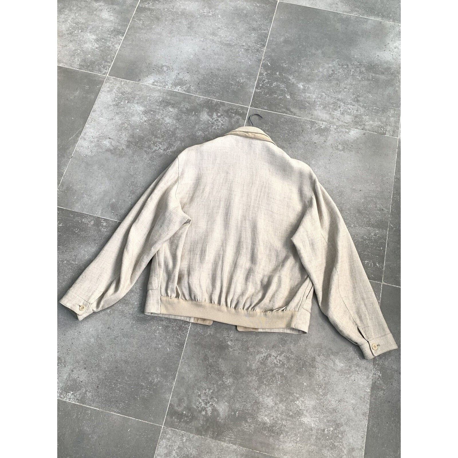 Gimo's × Vintage Men's GIMO'S SUEDE LINEN Bomber Jacket Coat EU 56 UK 46 XL Size US XXL / EU 58 / 5 - 20 Thumbnail
