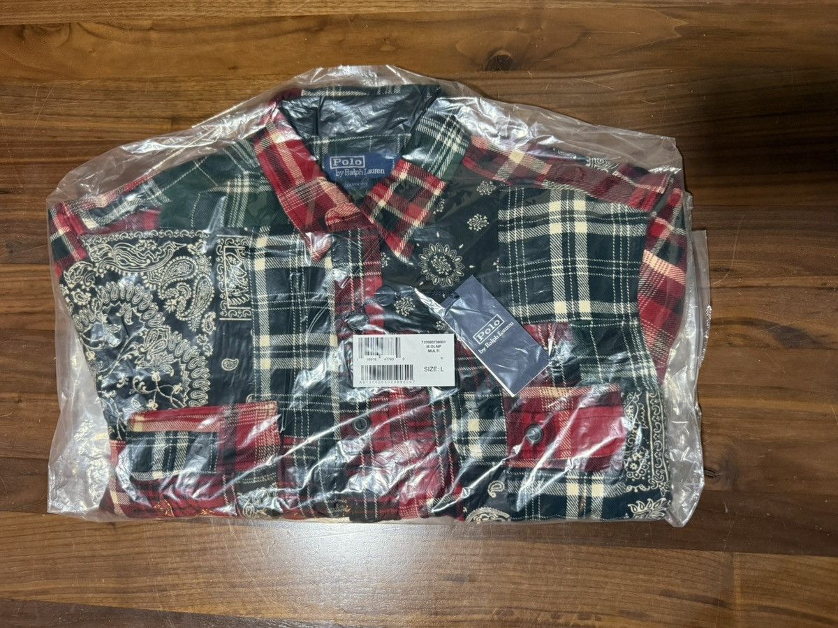 Polo Ralph Lauren Polo Ralph Lauren Classic Fit Patchwork Flannel Workshirt Size US L / EU 52-54 / 3 - 7 Thumbnail
