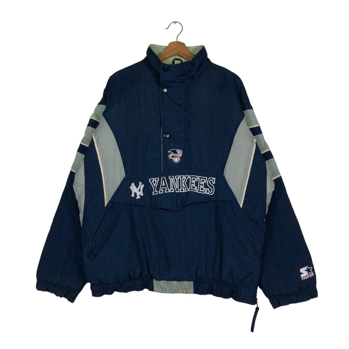 New York Yankees 🔥VINTAGE BOMBER JACKET SPORTSWEAR STARTER NEW YORK YANKEES Size US L / EU 52-54 / 3 - 3 Thumbnail