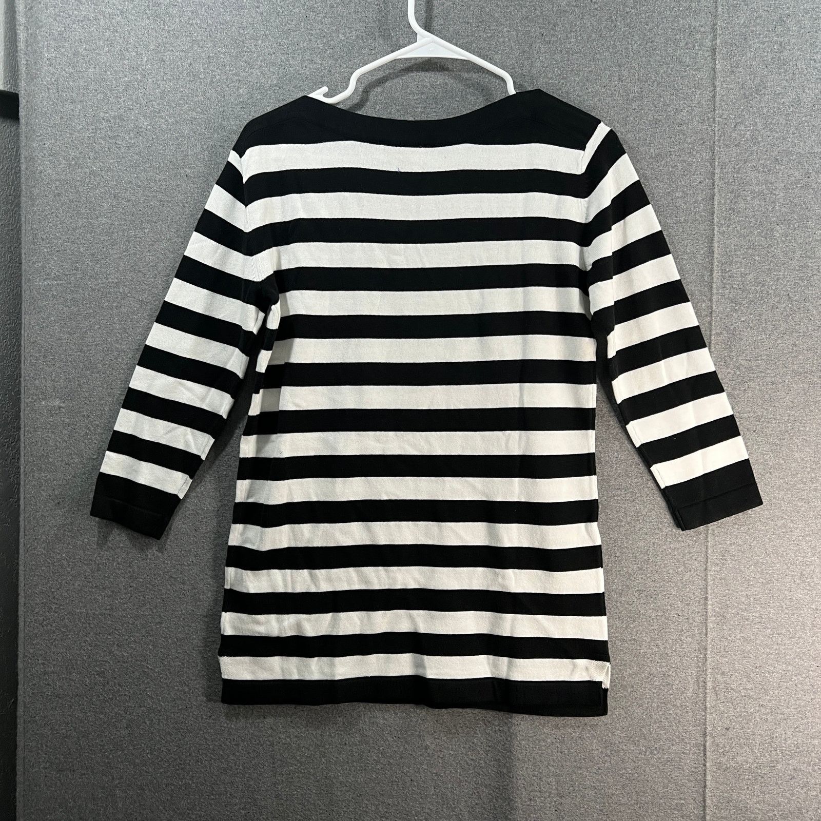 Other Belle by Kim Gravel Nautical Striped 3/4 Sleeve Sweater Size XXS / US 00 / IT 34 - 2 Thumbnail