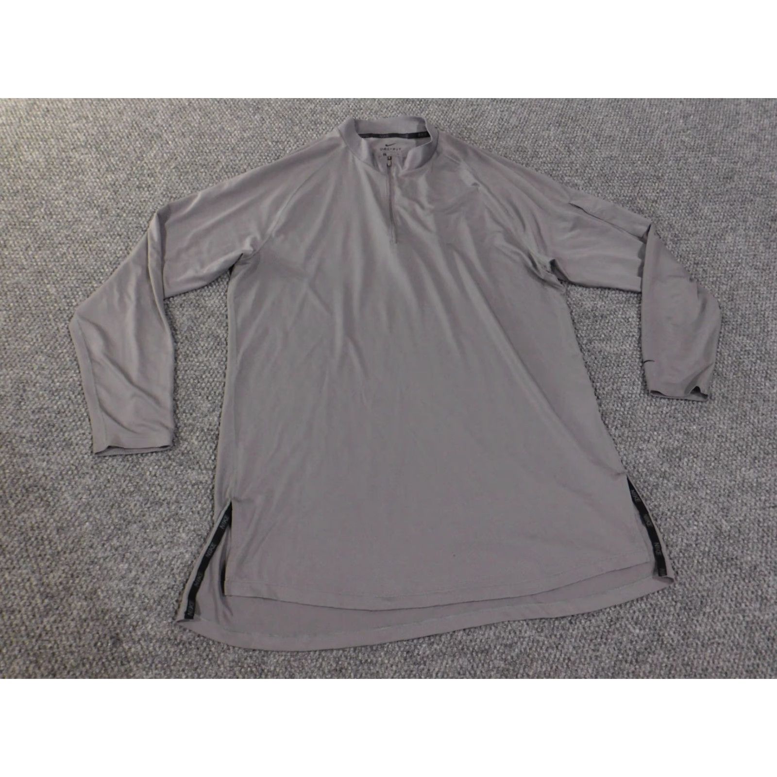 Nike Nike Sweatshirt Mens XL Gray Dri-Fit 1/4 Zip Stretch Performance Active Size US XL / EU 56 / 4 - 2 Thumbnail
