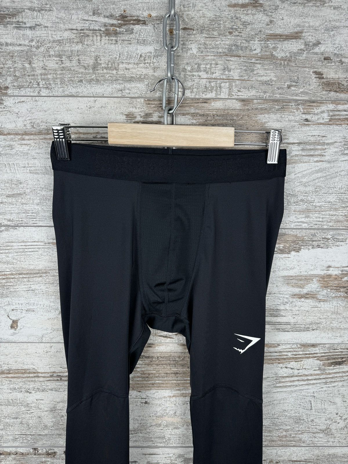 Gymshark Mens Gymshark Leggings pants black sport life Size US 30 / EU 46 - 2 Thumbnail