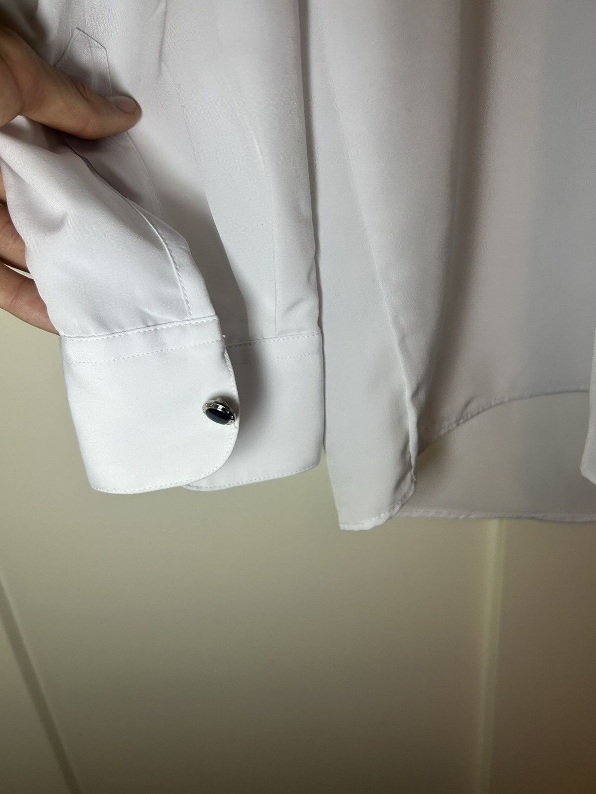 Designer × Vintage Bruttini Italy embroidered collar white button up longsleeve Size US XL / EU 56 / 4 - 6 Thumbnail