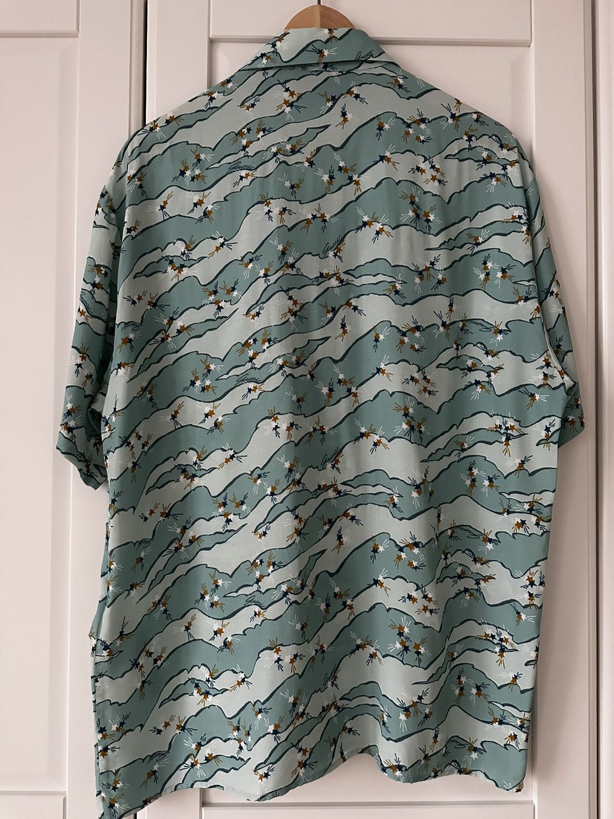 Gucci Gucci Lovelight Bowling Shirt Salvia/Acqua Size US M / EU 48-50 / 2 - 2 Thumbnail