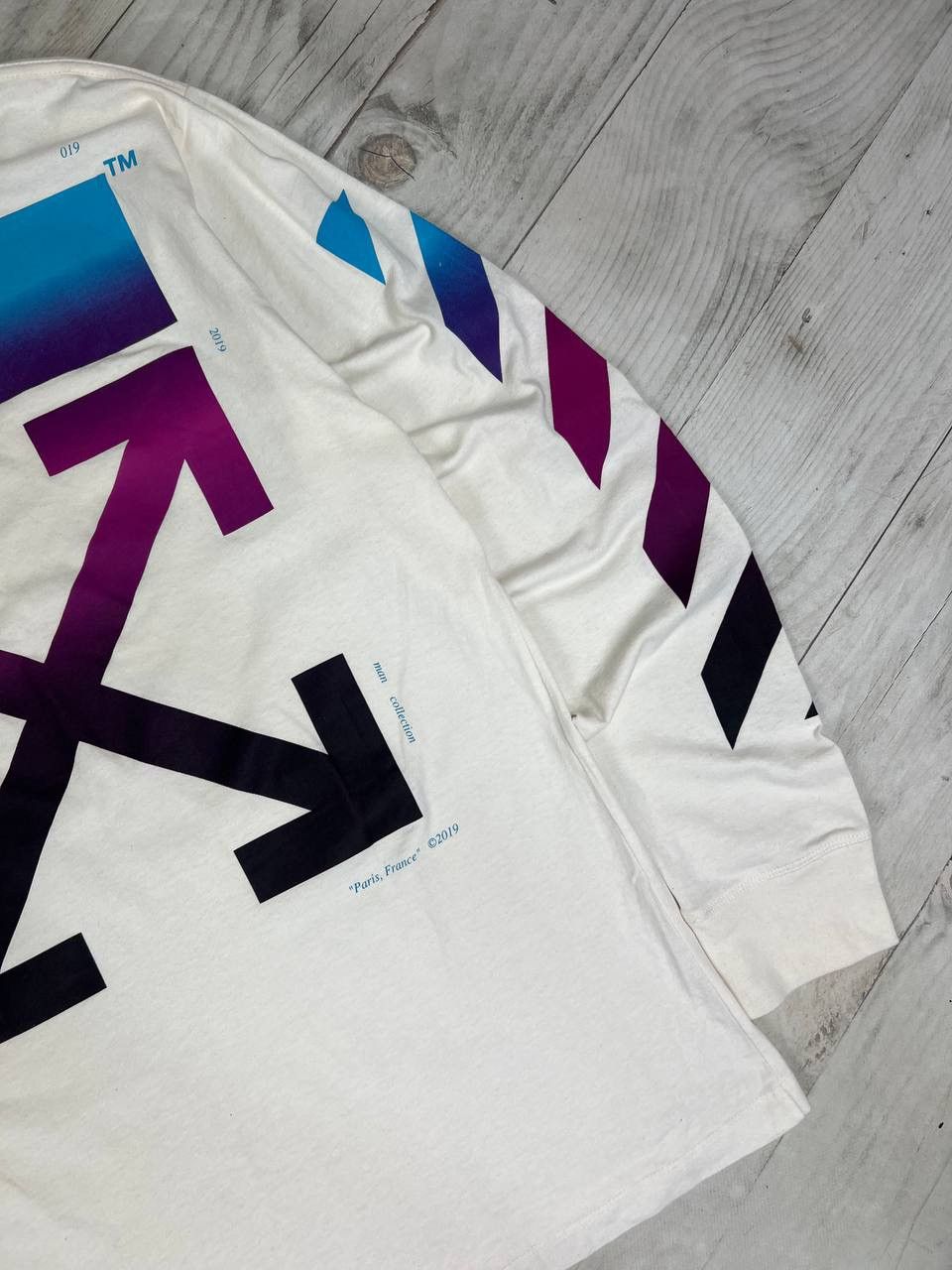 Off-White Off-White Diagonal Gradient Long Sleeve Tee Size US M / EU 48-50 / 2 - 20 Thumbnail