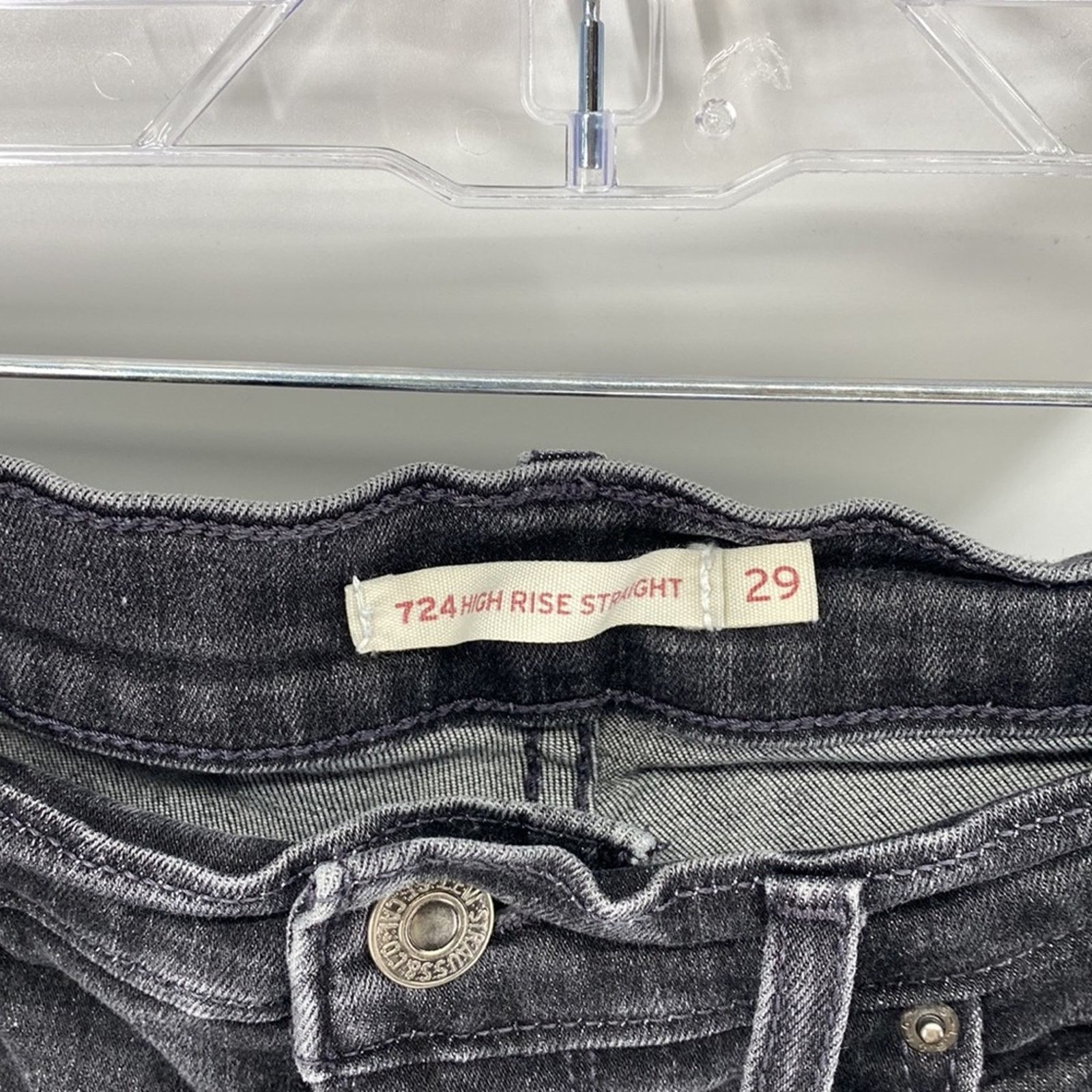 Levi's Levi’s 724 high rise straight deconstructed knees cropped Size 29" - 3 Thumbnail