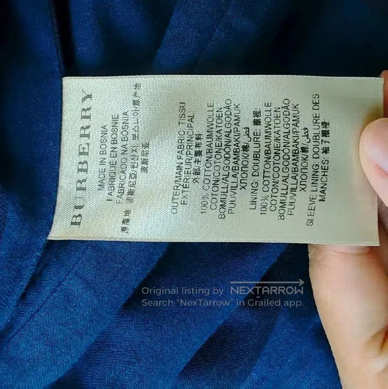 Burberry Burberry Women's Navy Cotton Trench Coat. Size L / US 10 / IT 46 - 6 Thumbnail