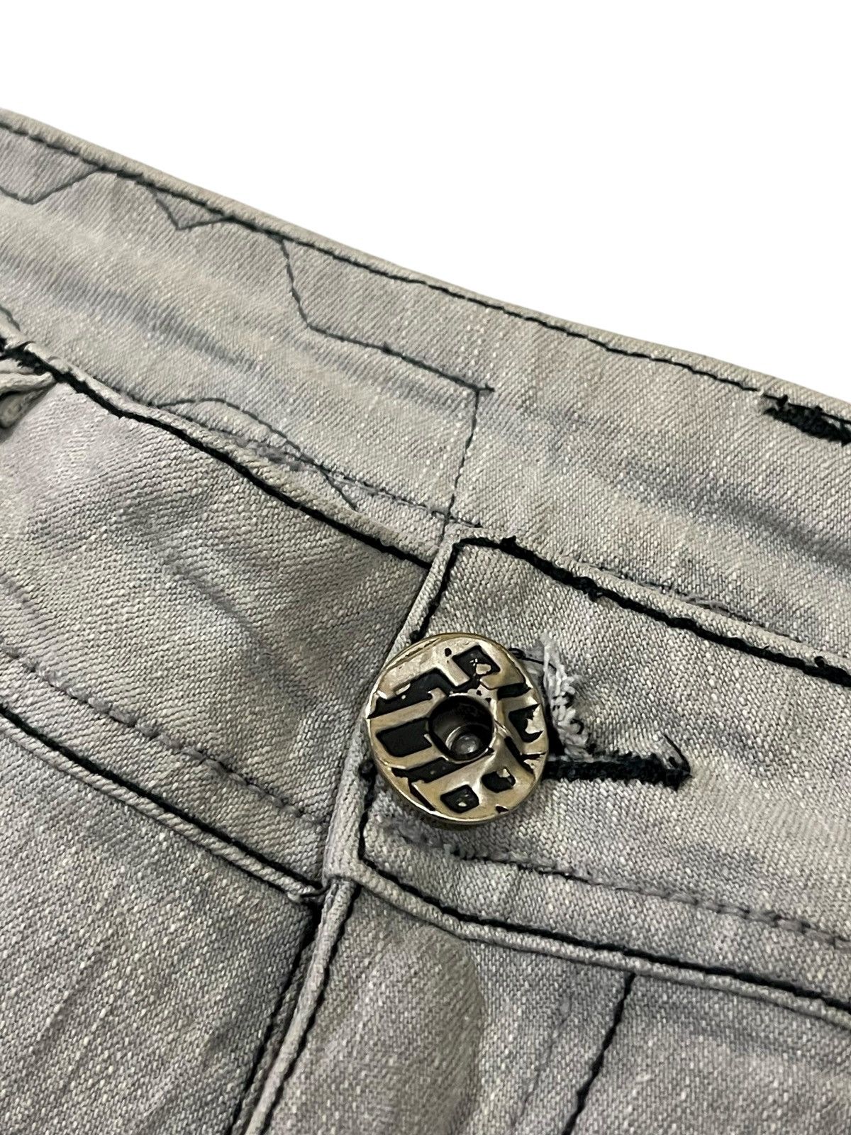 Fubu FLARED💥 FUBU Ice Washed Embellished Low Rise Flare Denim Size 28" / US 6 / IT 42 - 9 Thumbnail