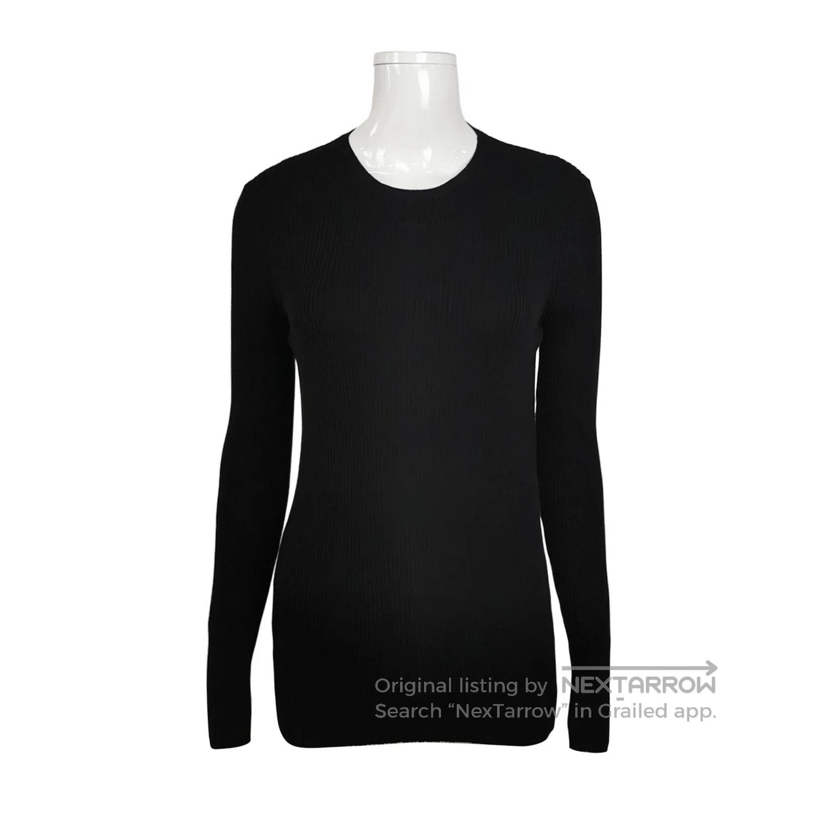 Prada Prada Black Cotton Ribbed Knit Sweater . Size M / US 6-8 / IT 42-44 - 1 Thumbnail