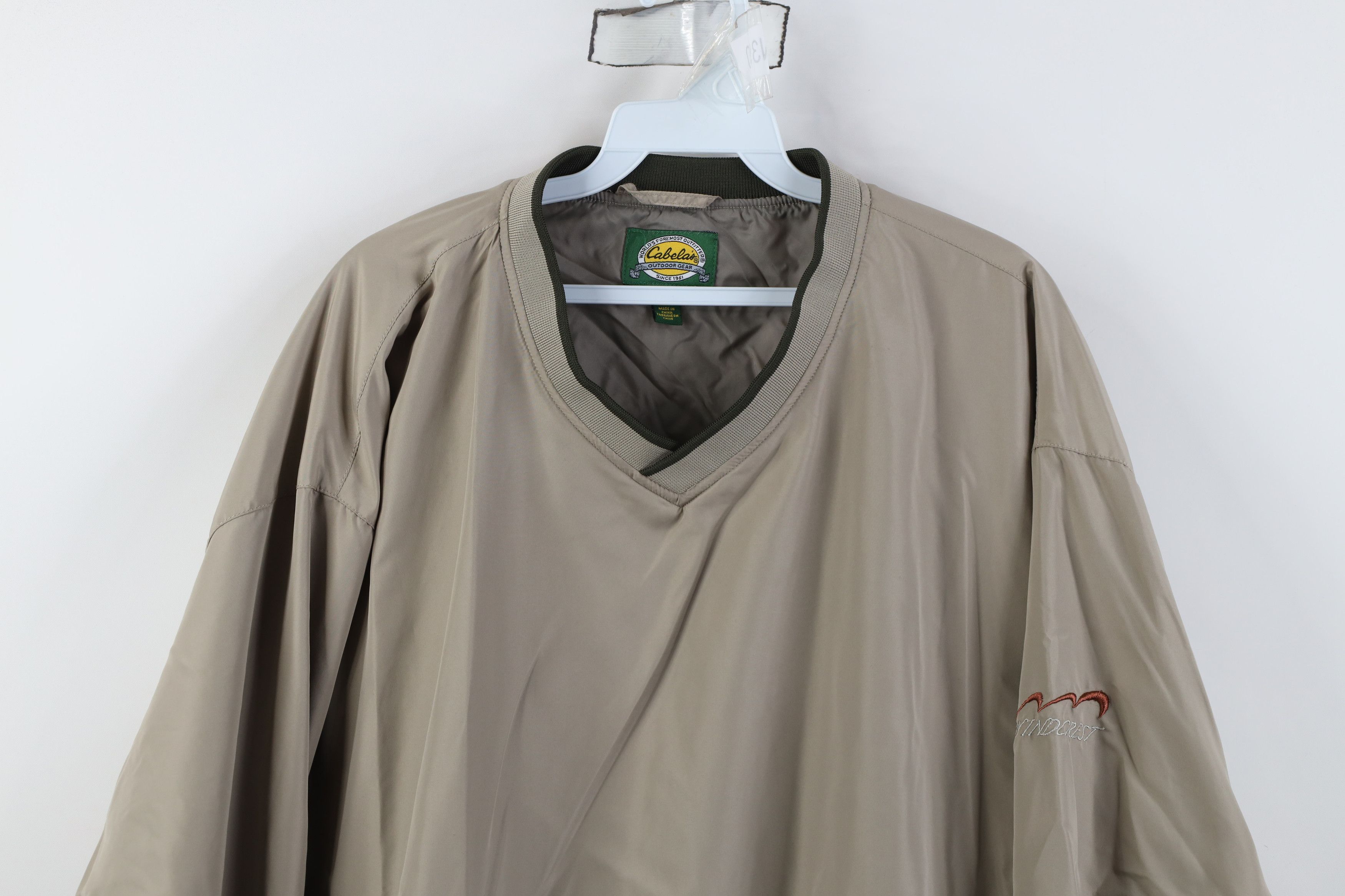 Cabelas Vintage Cabelas Pullover Windbreaker Jacket Beige Khaki Tan Size US L / EU 52-54 / 3 - 2 Thumbnail