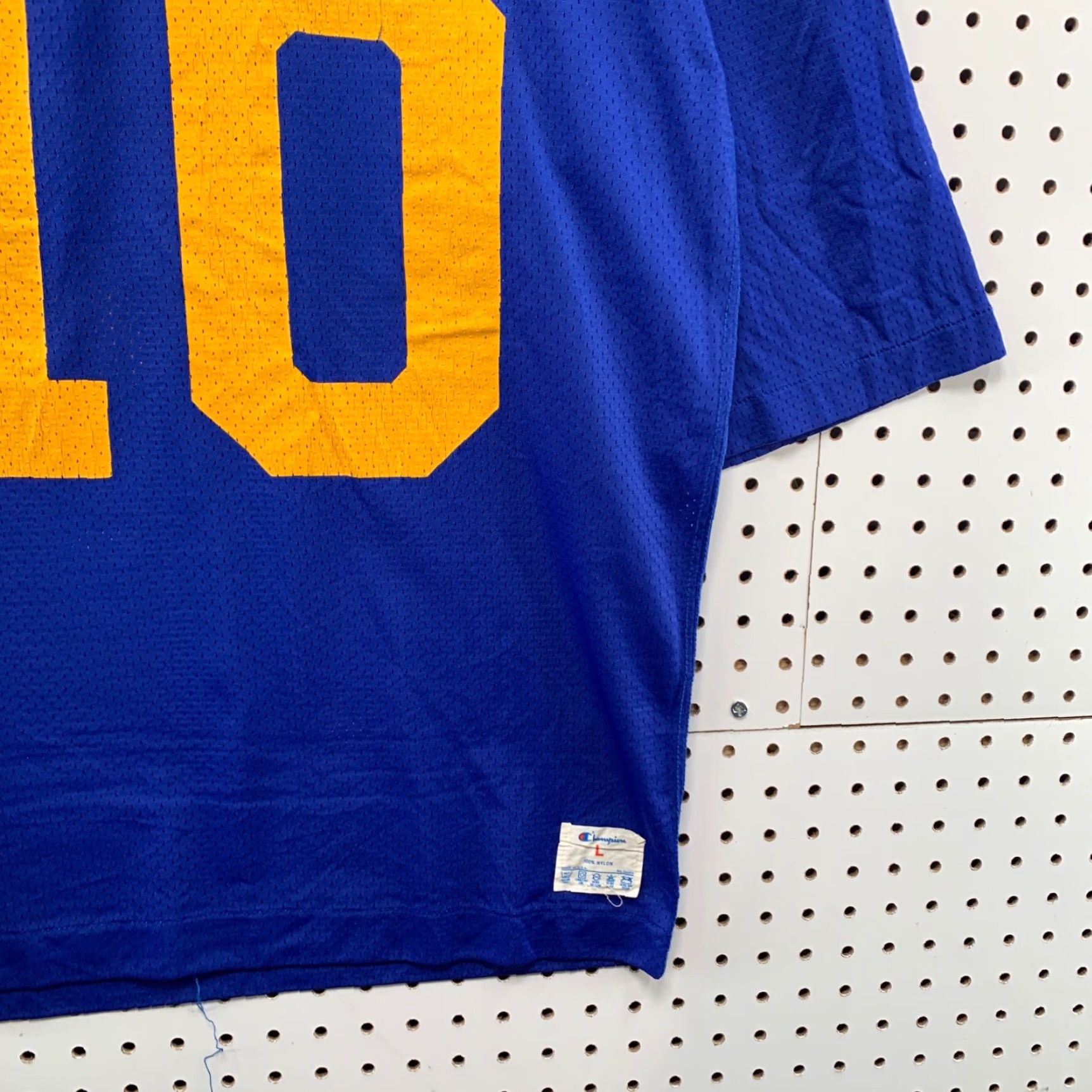 Champion VINTAGE Champion Football Jersey Mens Large Blue WALSH #10 Made USA 70s Jersey T-Shirt Short Sleeve Size US L / EU 52-54 / 3 - 6 Thumbnail