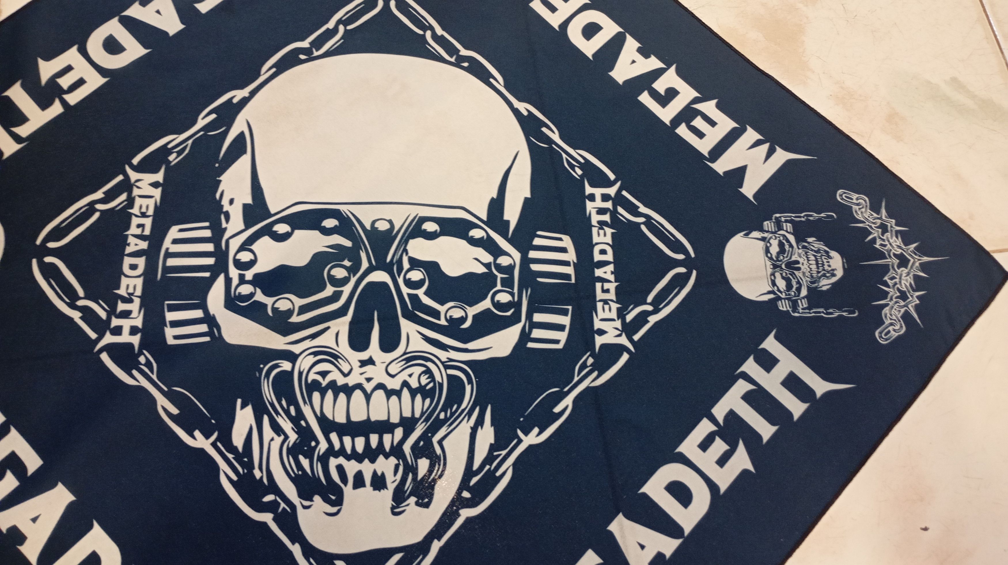 Band Tees Skulls Bandana Handkerchief Iron Maiden Motor head Size ONE SIZE - 2 Thumbnail