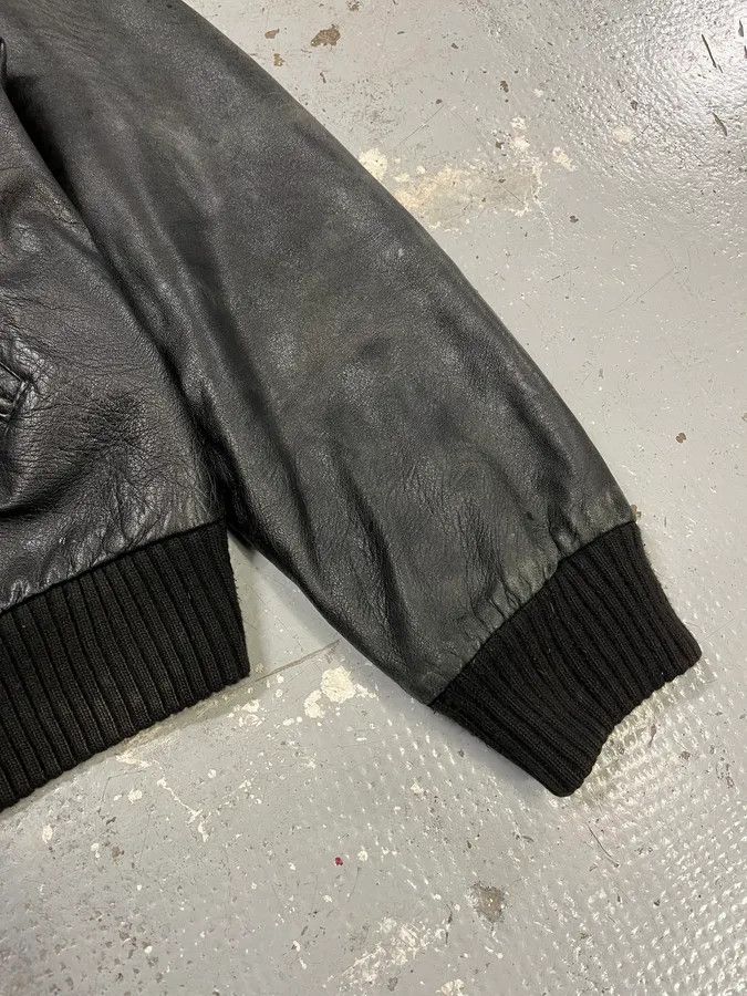 Vintage 2000s Artisanal Black Vintage Leather Bomber Size US S / EU 44-46 / 1 - 6 Thumbnail