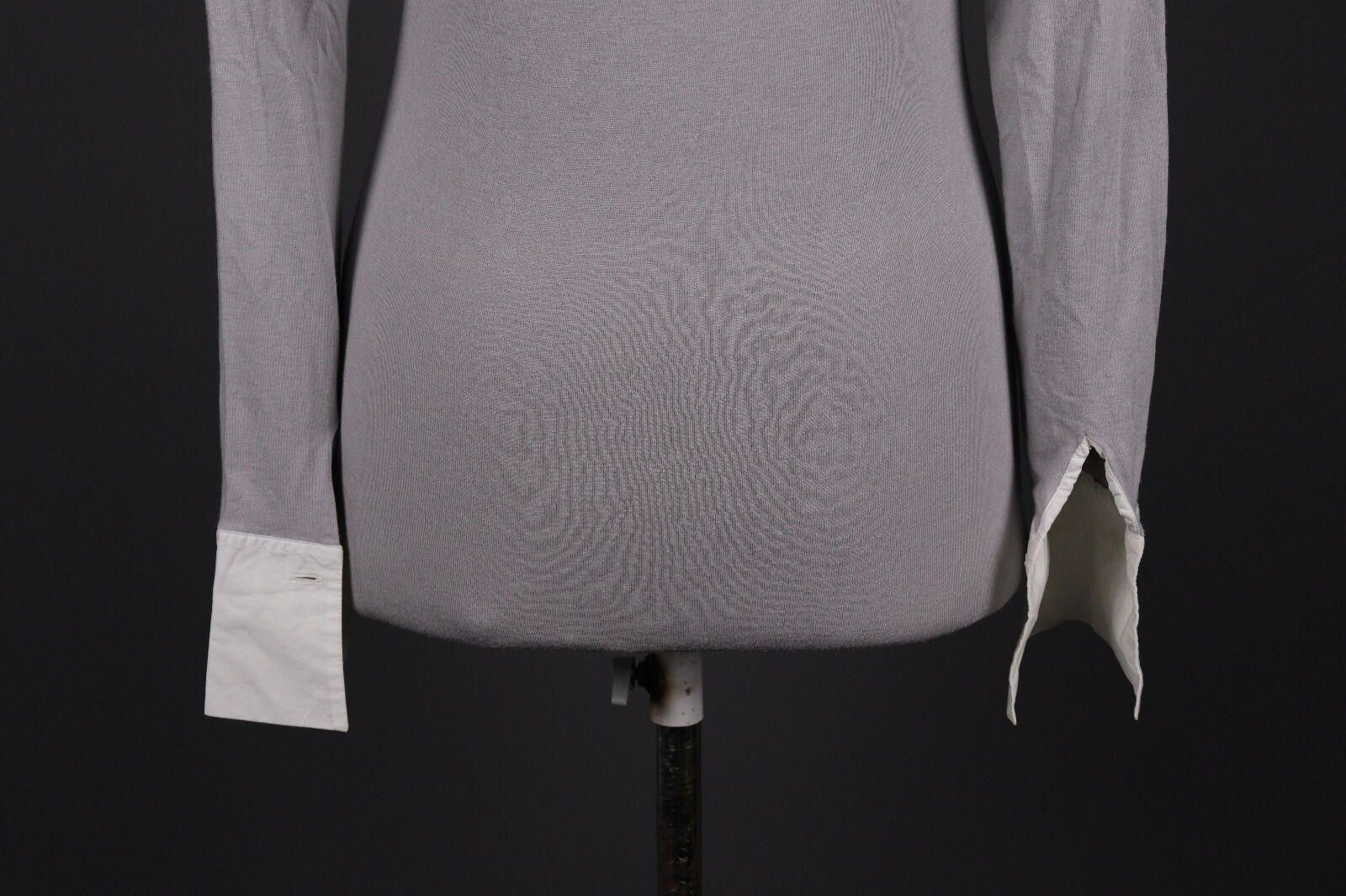 Designer Anne Fontaine Gray Wool Button Top Blouse Shirt Size 38 Size M / US 6-8 / IT 42-44 - 8 Thumbnail