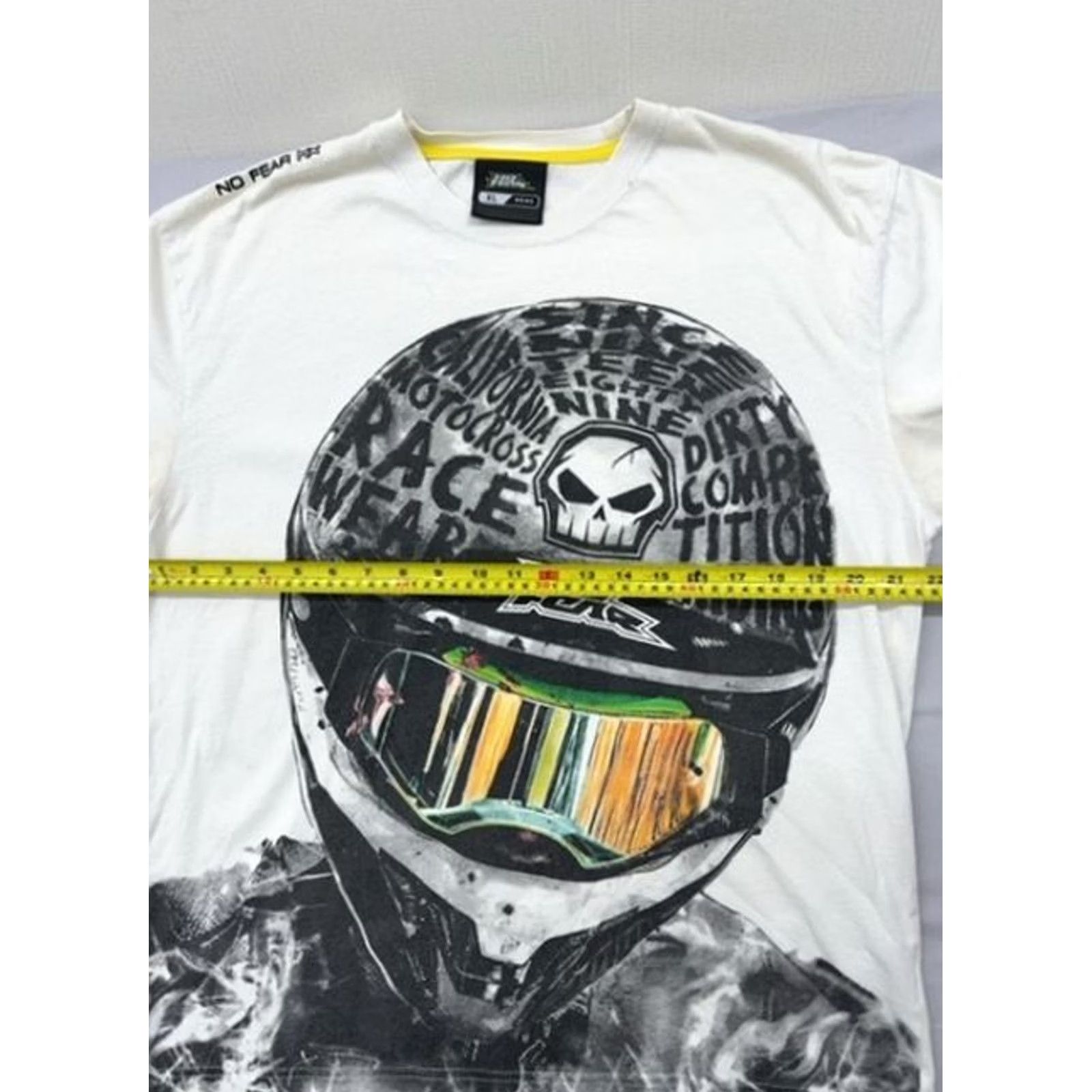 No Fear No Fear Mens XL White Motocross Cotton T-Shirt Size US XL / EU 56 / 4 - 7 Thumbnail