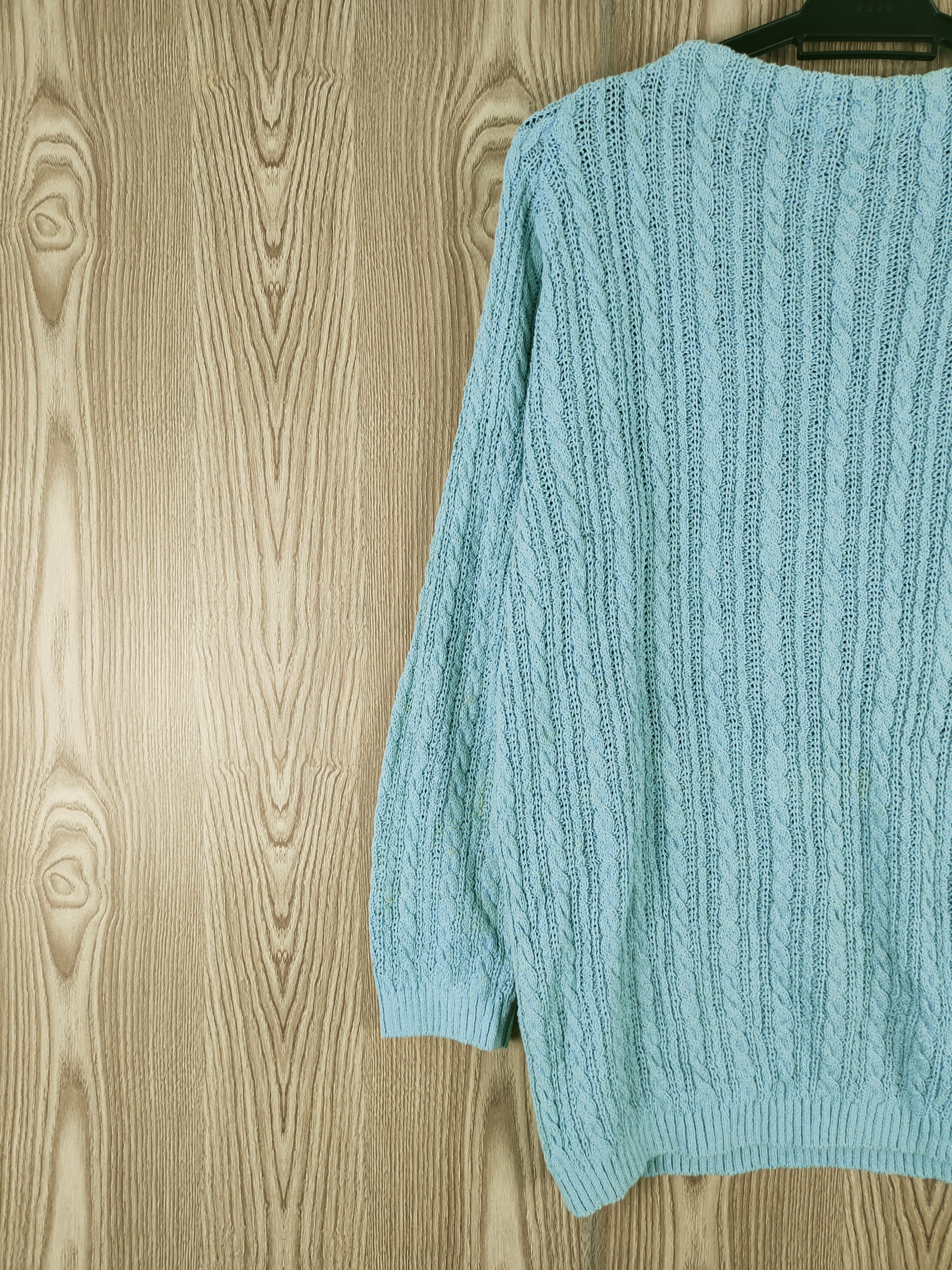 Aran Isles Knitwear Lema Jour Blue Knitwear Sweatshirts #W151 Size L / US 10 / IT 46 - 8 Thumbnail
