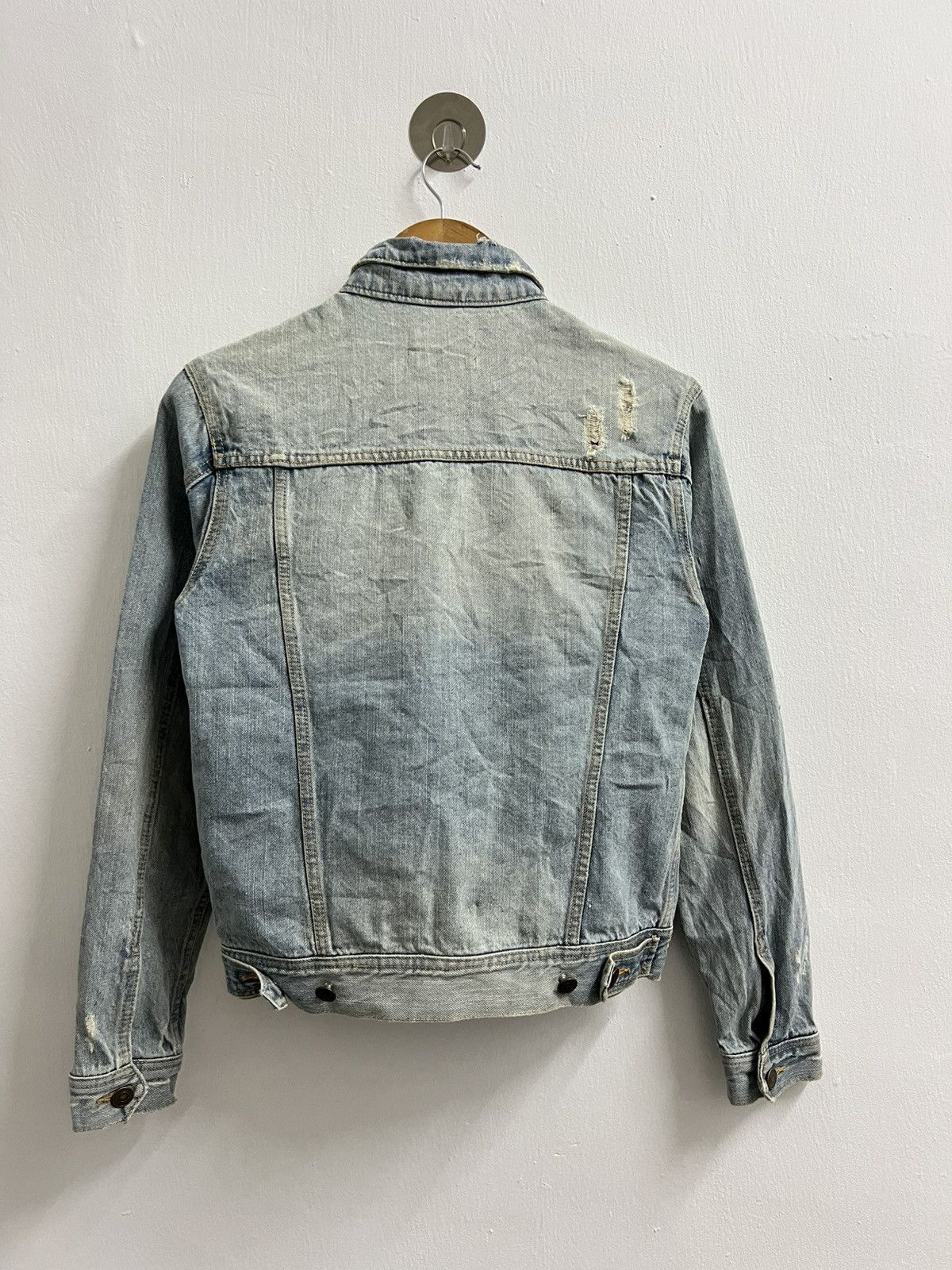 The Unbranded Brand × Vintage No 7 Unbrand Distressed Denim Jacket Size US M / EU 48-50 / 2 - 8 Thumbnail