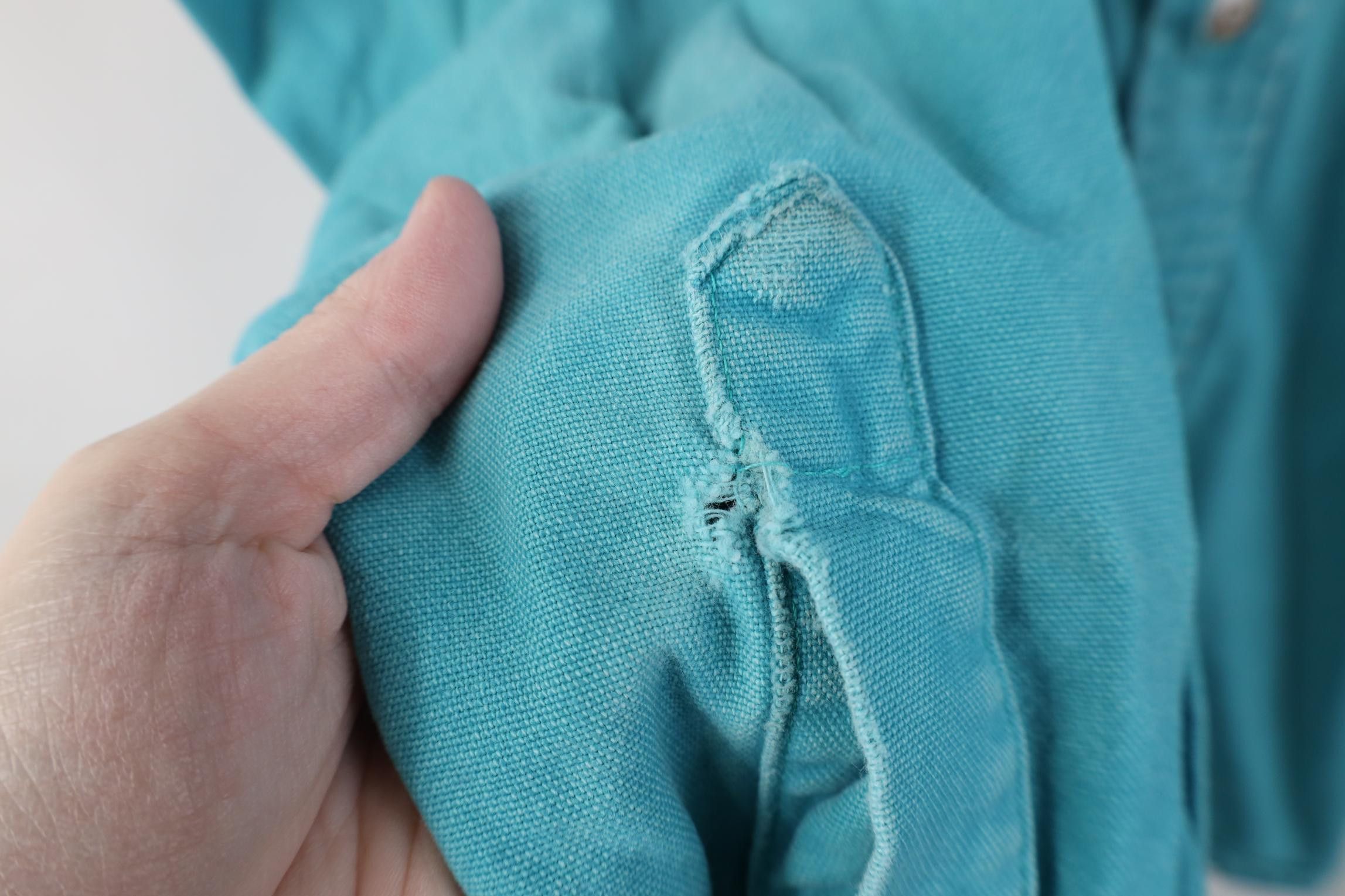 Cabelas Vintage 90s Cabelas Chamois Cloth Collared Button Shirt Teal Size US L / EU 52-54 / 3 - 4 Thumbnail