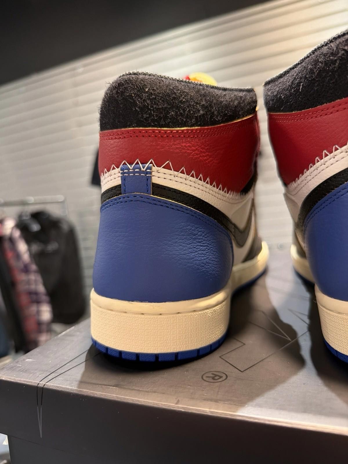 Jordan Brand Air Jordan 1 x Union x Fragment Black and Varsity Red (12.5) Size US 12.5 / EU 45-46 - 10 Thumbnail