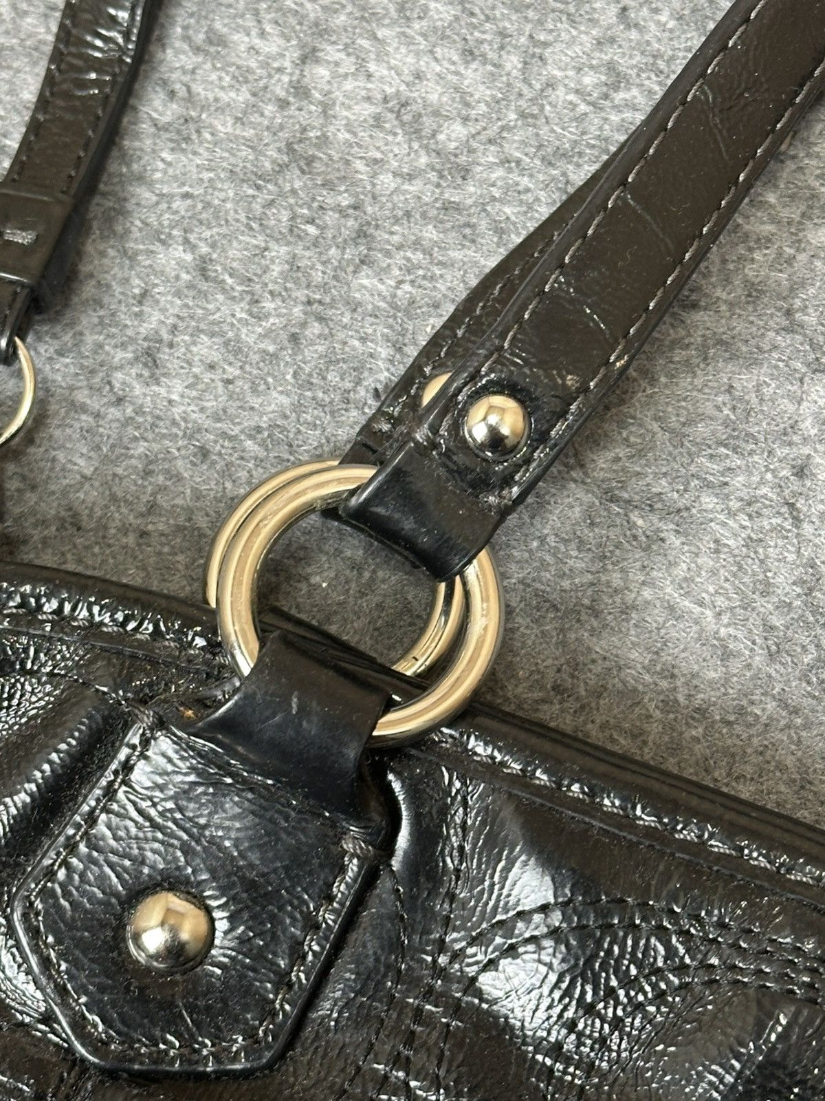 Coach Coach patent leather stitched 2WAY shoulder bag. Size ONE SIZE - 9 Thumbnail