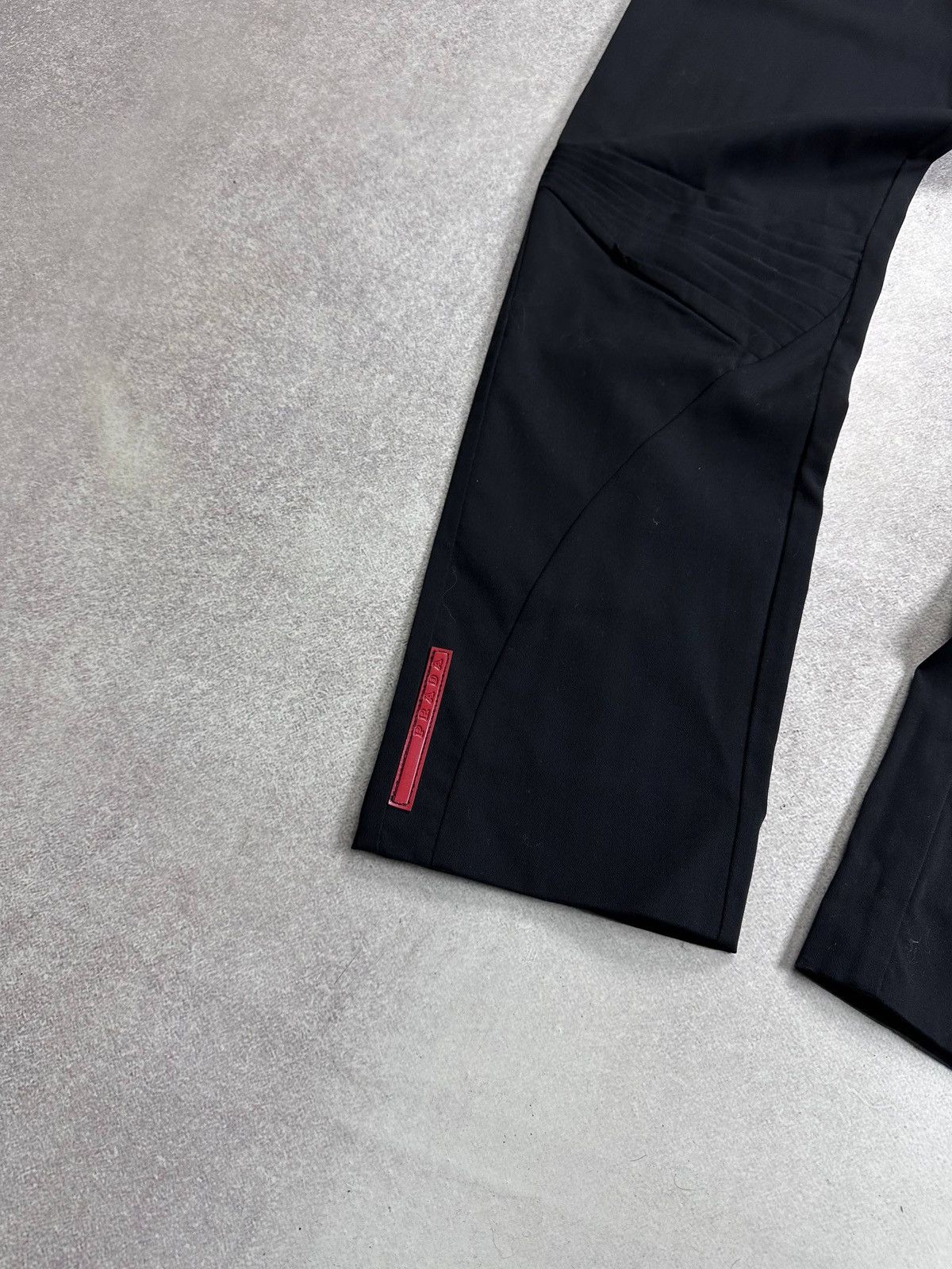 Prada Vintage 00s Prada Red Tab Black Womans Pants IT 40 Size 27" / US 4 / IT 40 - 3 Thumbnail