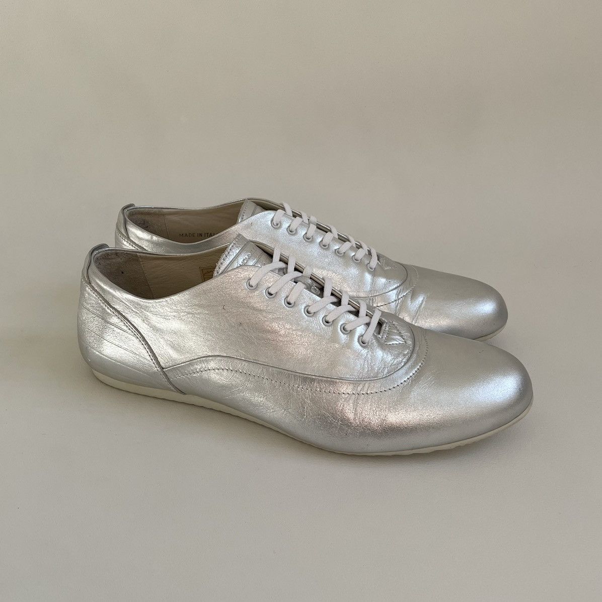 Dior S/S 07 Silver Leather Ballet Pump Sneakers Size US 9 / EU 42 - 17 Thumbnail