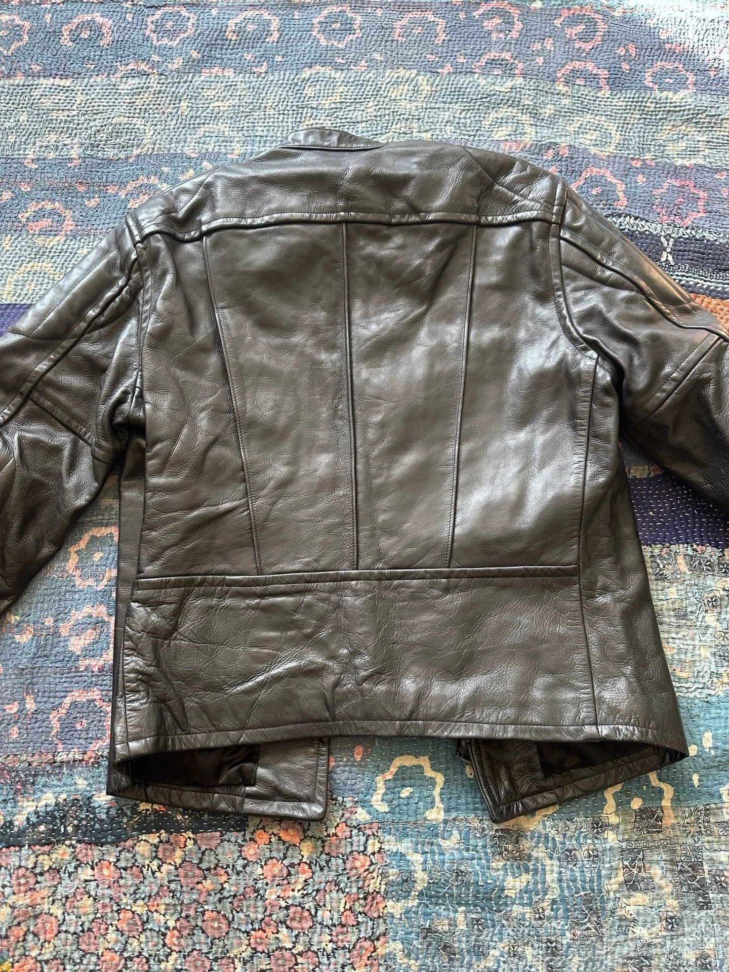 RRL Ralph Lauren RRL J100 Black Leather Moto Jacket M Size US M / EU 48-50 / 2 - 2 Thumbnail
