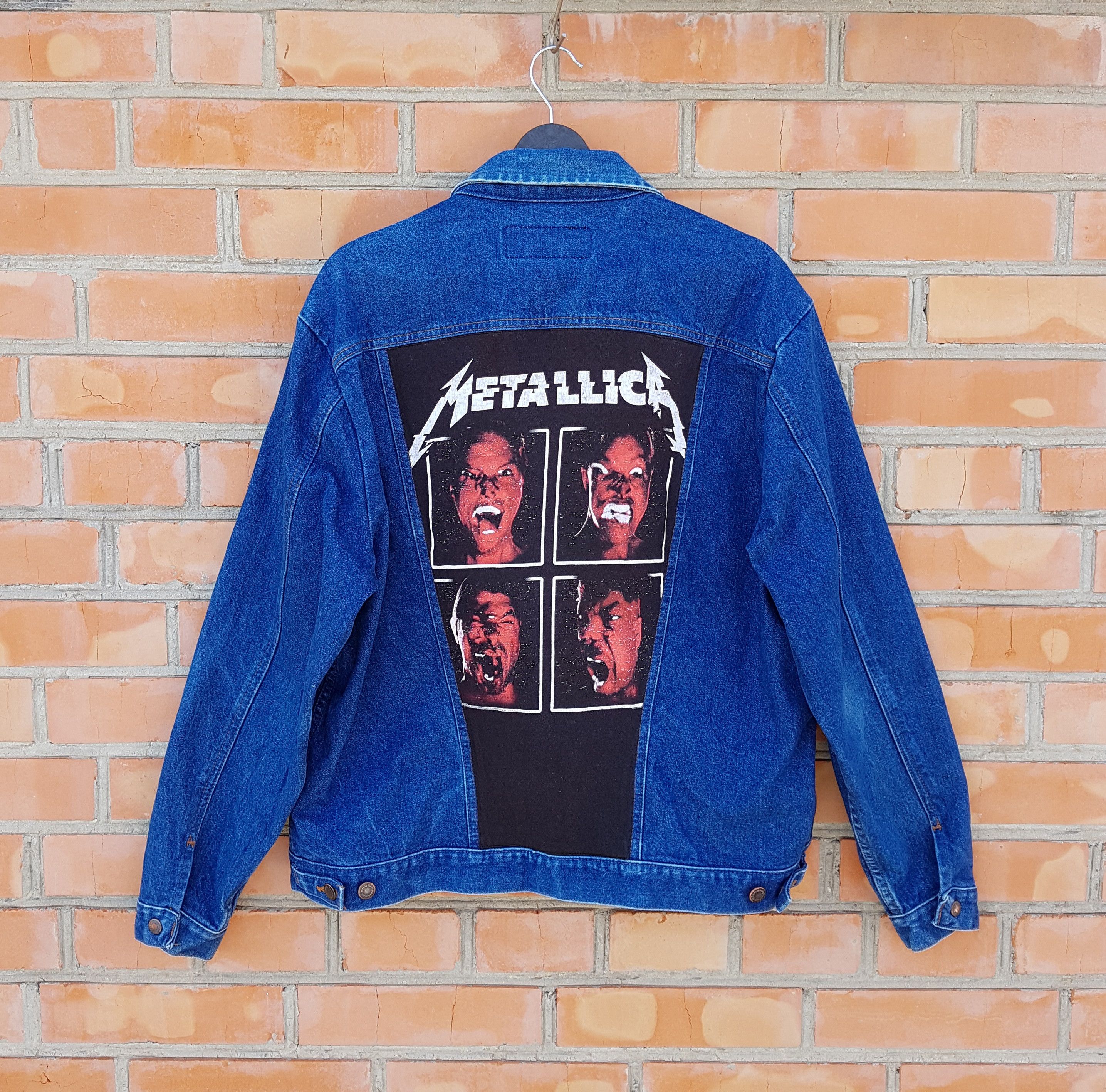 Wrangler Metallica WorldWired Vintage Wrangler Denim Jean Jacket sz L Size US L / EU 52-54 / 3 - 1 Thumbnail