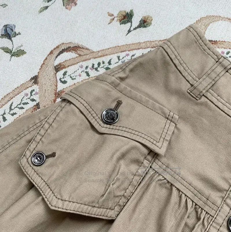 Burberry Burberry Khaki Cotton Women's Skirt. Size 23" - 3 Thumbnail