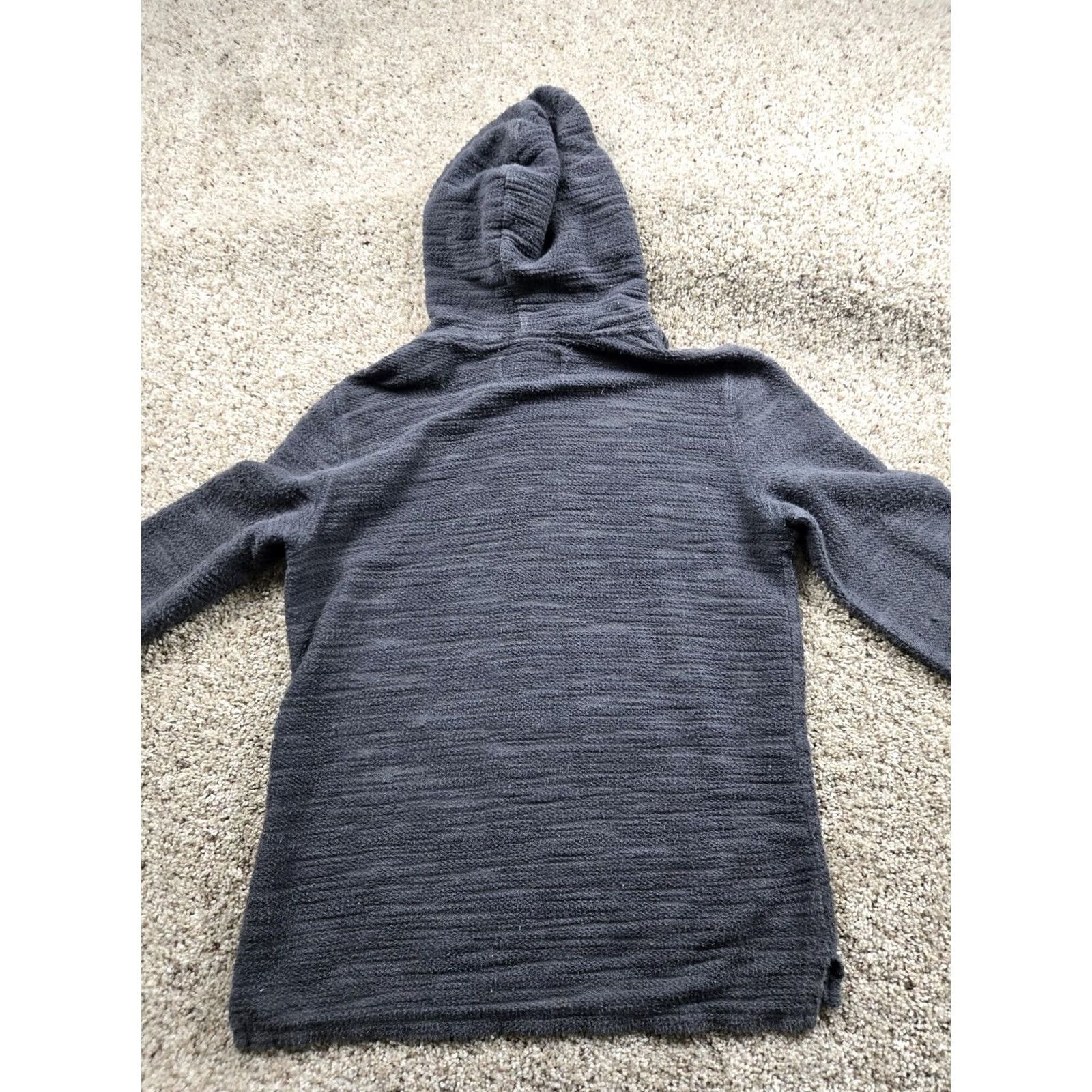 Abercrombie & Fitch Abercrombie & Fitch Hoodie Mens Small Gray Textured Pullover Pockets Knit Cotton Polyester Logo Pullover Hooded Long Sleeve Regular Fit Size US S / EU 44-46 / 1 - 7 Thumbnail