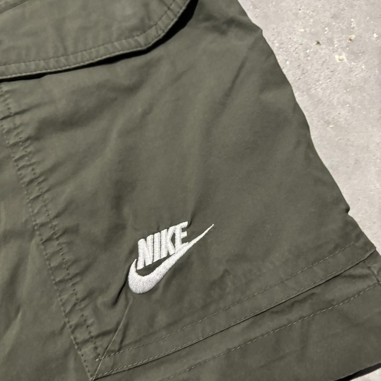 Nike × Vintage Crazy Vintage Y2K/2000s Olive Green Nike Streetwear Casual Shorts! Size US 32 / EU 48 - 5 Thumbnail