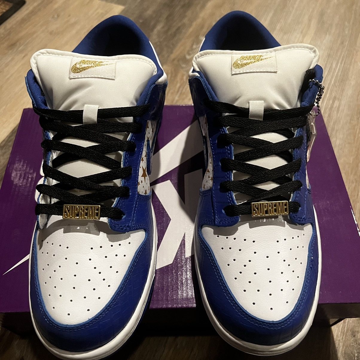 Nike × Supreme Nike Sb Dunk Low Supreme Stars Hyper Royal Size US 10.5 / EU 43-44 - 7 Thumbnail