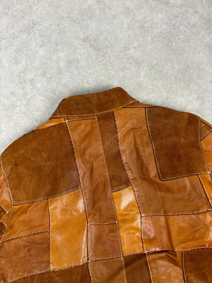 Dolce & Gabbana SS2001 Dolce & Gabbana Brown Patchwork Leather Denim Jacket Size US M / EU 48-50 / 2 - 6 Thumbnail