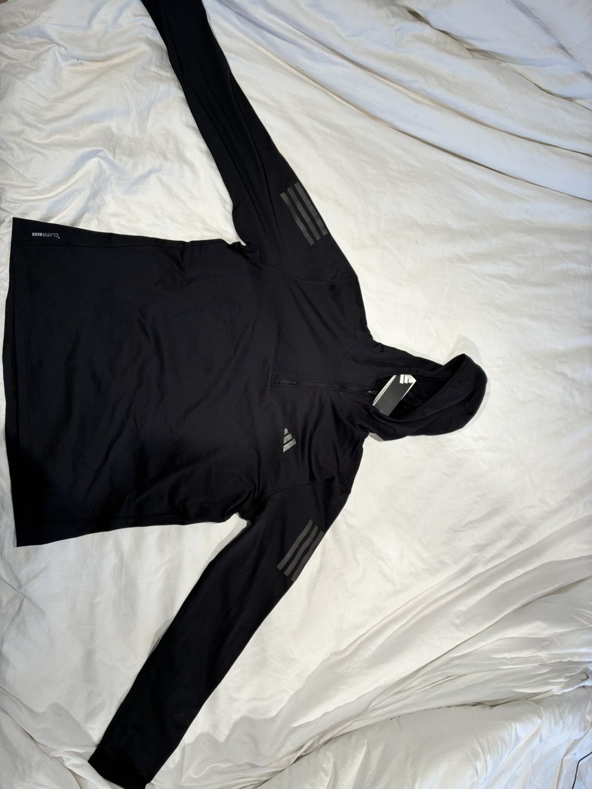 Adidas Addidas Black Running/Exercise Hooded Sweatshirt. Size US L / EU 52-54 / 3 - 5 Thumbnail