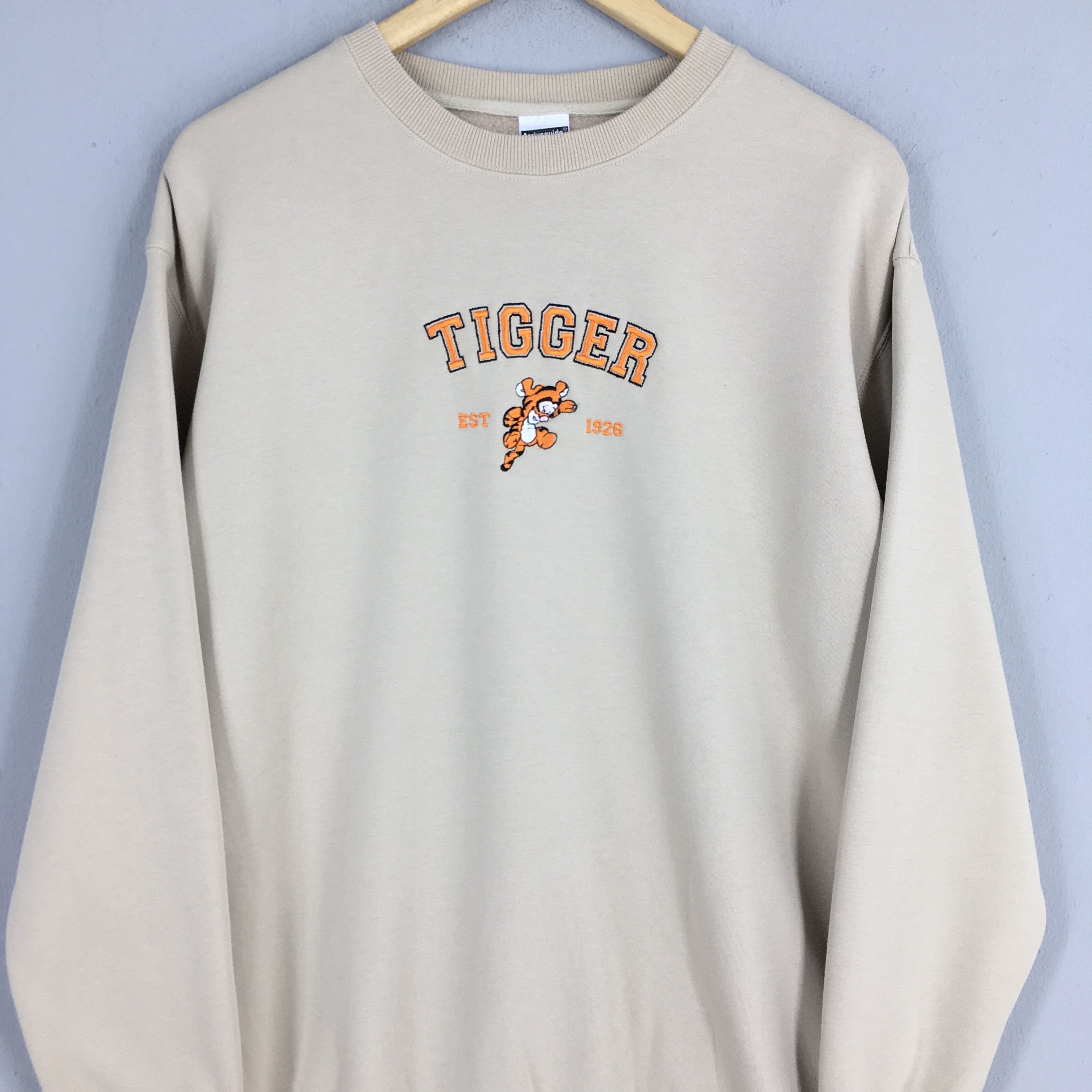 Cartoon Network Vintage Tigger Disney Beige Sweatshirt 2XLarge Size US XXL / EU 58 / 5 - 2 Thumbnail