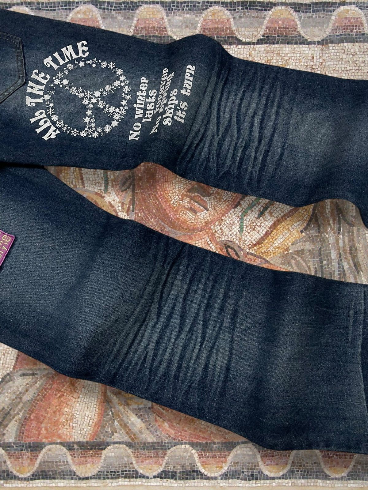 Hysteric Glamour Vintage 90s Japan Designer Sunny Smith Patchwork Fancy Denim Size US 30 / EU 46 - 15 Thumbnail