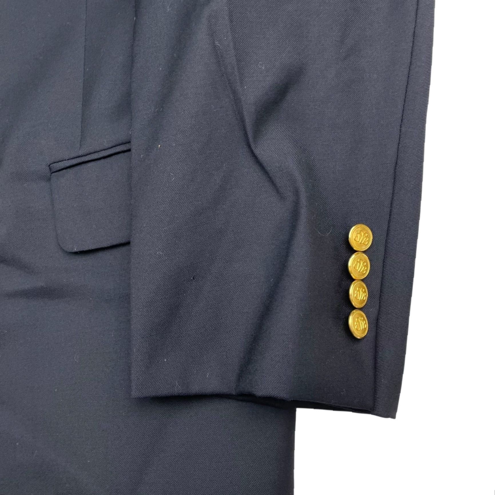 Brooks Brothers Brooks Brothers Country Club Blazer Two Button Navy Wool 100% Medium/42L Mens Madison Gold Button Navy • USA • 48L Size 42R - 4 Thumbnail