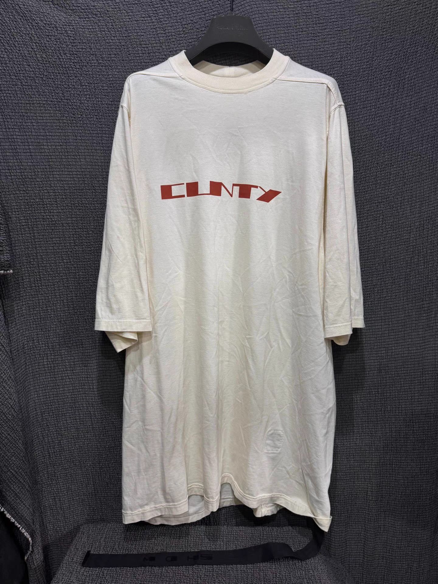 Rick Owens 22FW print slogan short-sleeve t-shirt